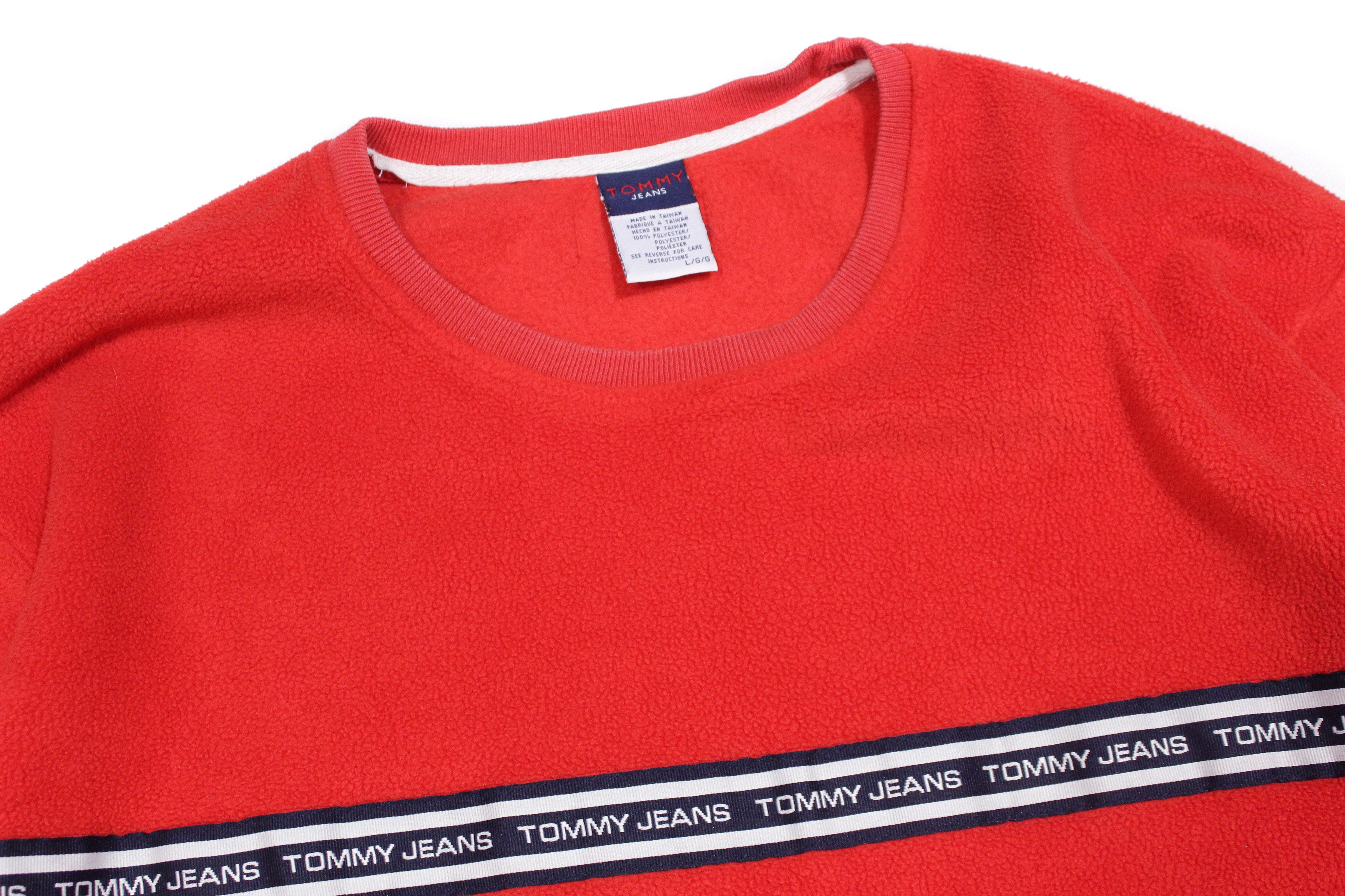 Tommy Hilfiger 90S Logo Fleece Sweatshirt Size US L / EU 52-54 / 3 - 3 Thumbnail