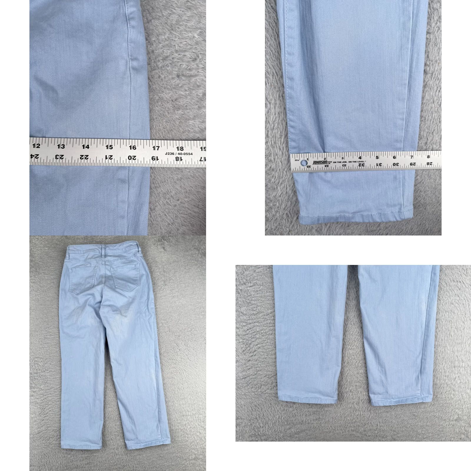 Nine West Nine West Jeans Women 6 Blue Denim Mid Rise Straight Leg Button Fly 26x25 Adults Regular Blue Distressed 90s Mens Size 28" / US 6 / IT 42 - 9 Thumbnail
