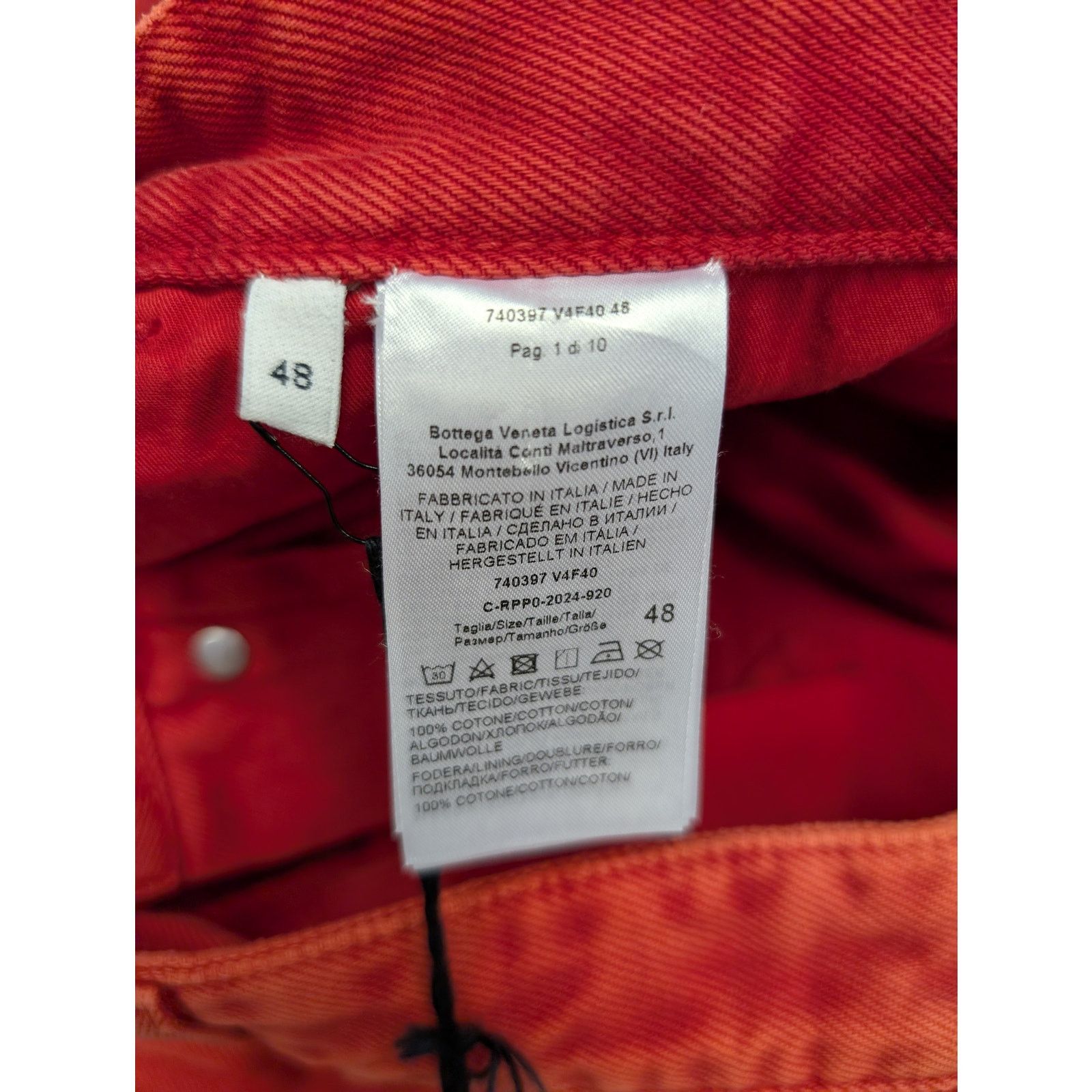 Bottega Veneta o1rshd1 Faded Colour Wash Denim Jean in Deep Red Size US 32 / EU 48 - 17 Thumbnail