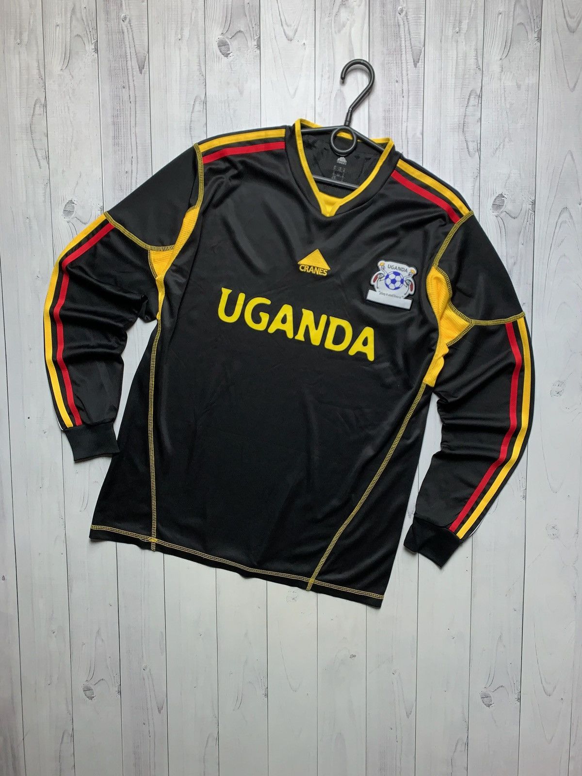 Vintage Uganda tee long sleeve shirt rare black soccer size L Size US L / EU 52-54 / 3 - 1 Thumbnail