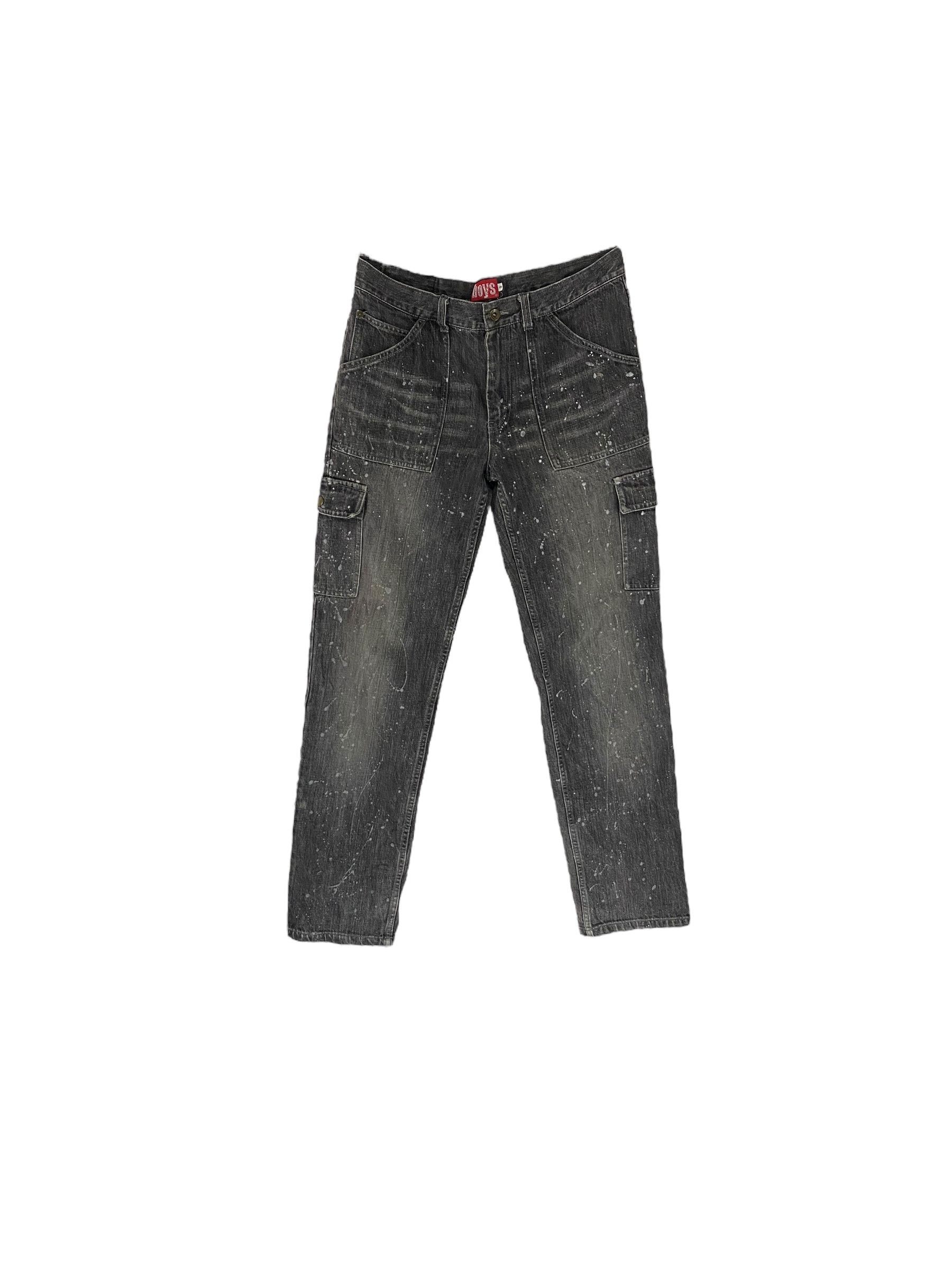 Designer × Japanese Brand Ba-Tsu paint splatter cargo jeans Size US 34 / EU 50 - 1 Thumbnail