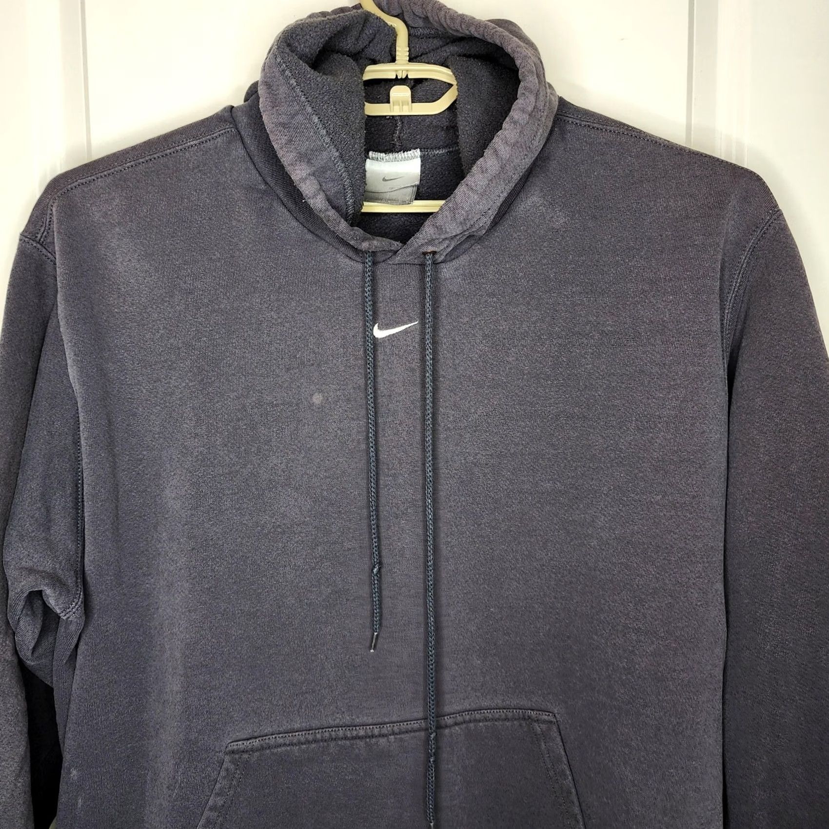 Nike Nike Hoodie Mens 4XL Gray Pullover Swoosh Pocket Crew Neck Fleece Winter Oversized Size US XXL / EU 58 / 5 - 2 Thumbnail