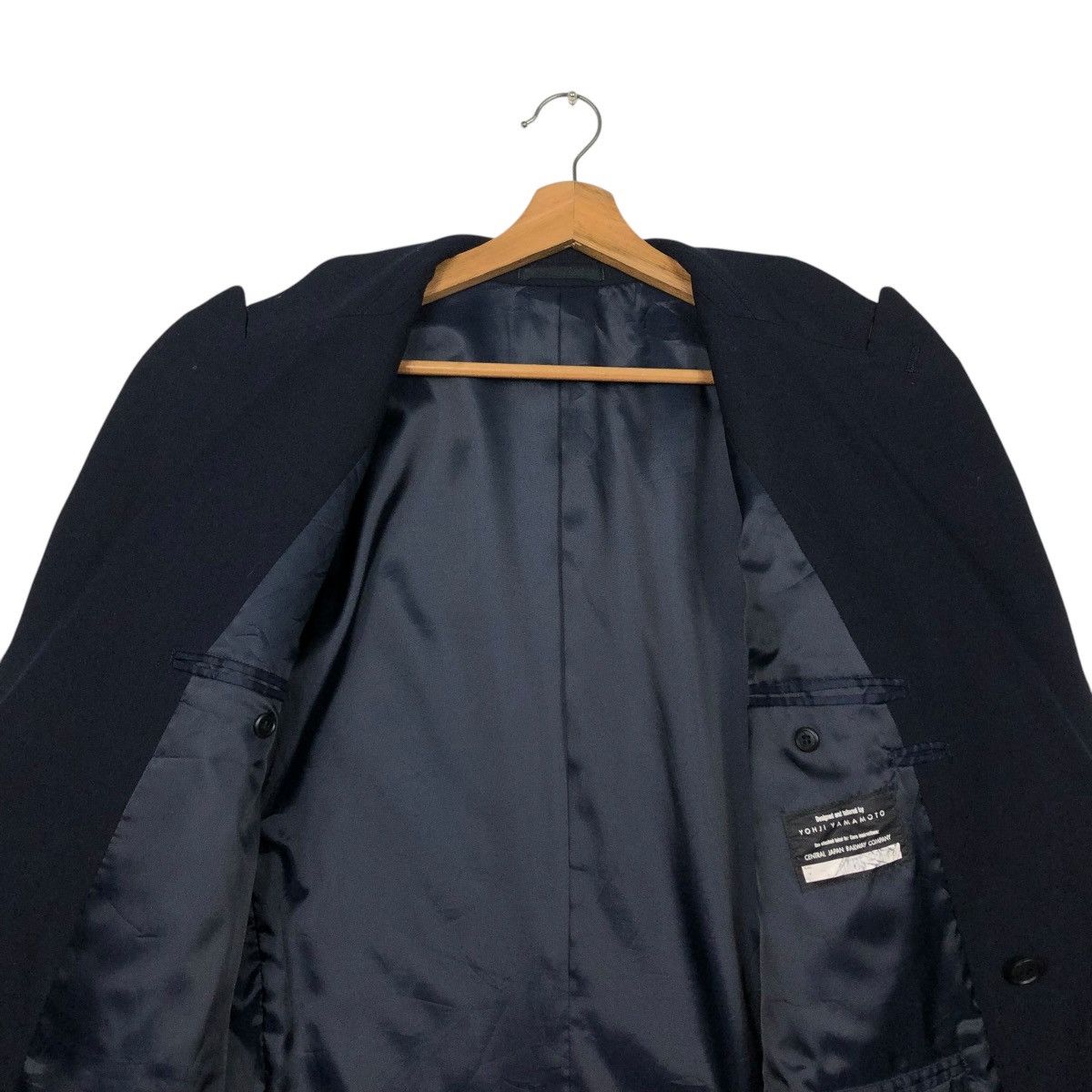 Yohji Yamamoto 🔥VINTAGE COATS JACKET YOHJI YAMAMOTO RAILWAY DOUBLE BREAST Size US M / EU 48-50 / 2 - 16 Thumbnail