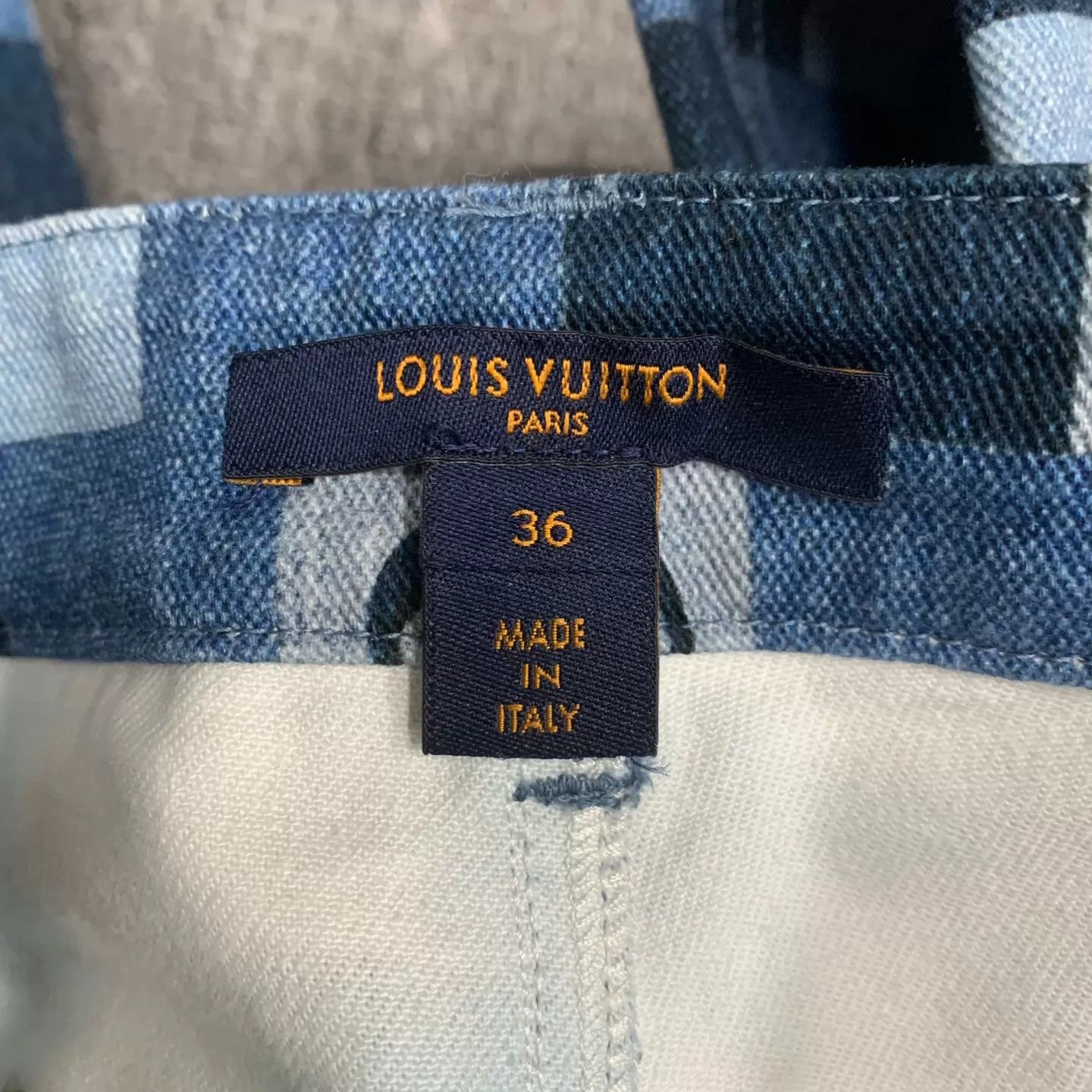 Louis Vuitton LVbluecolorblockall-overblockcheckjeansUS3698new Size 26" / US 2 / IT 38 - 4 Thumbnail