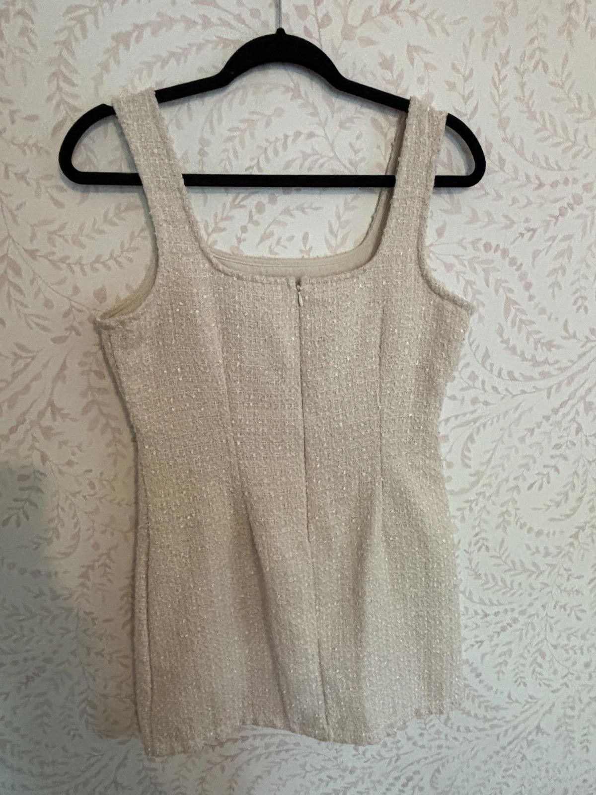 Designer NWT Elegant THIRTY/THIRTY Tweed Tank Dress Size L / US 10 / IT 46 - 5 Thumbnail