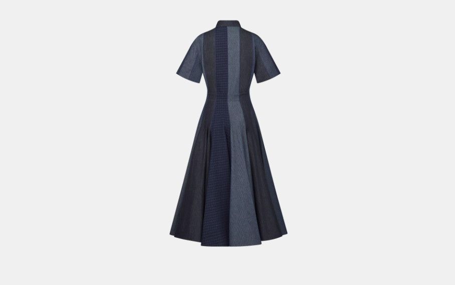white christmas dresses Vintage Christian Dior 2000 S/S Denim Monogram Halter Dress – Recess main image 0