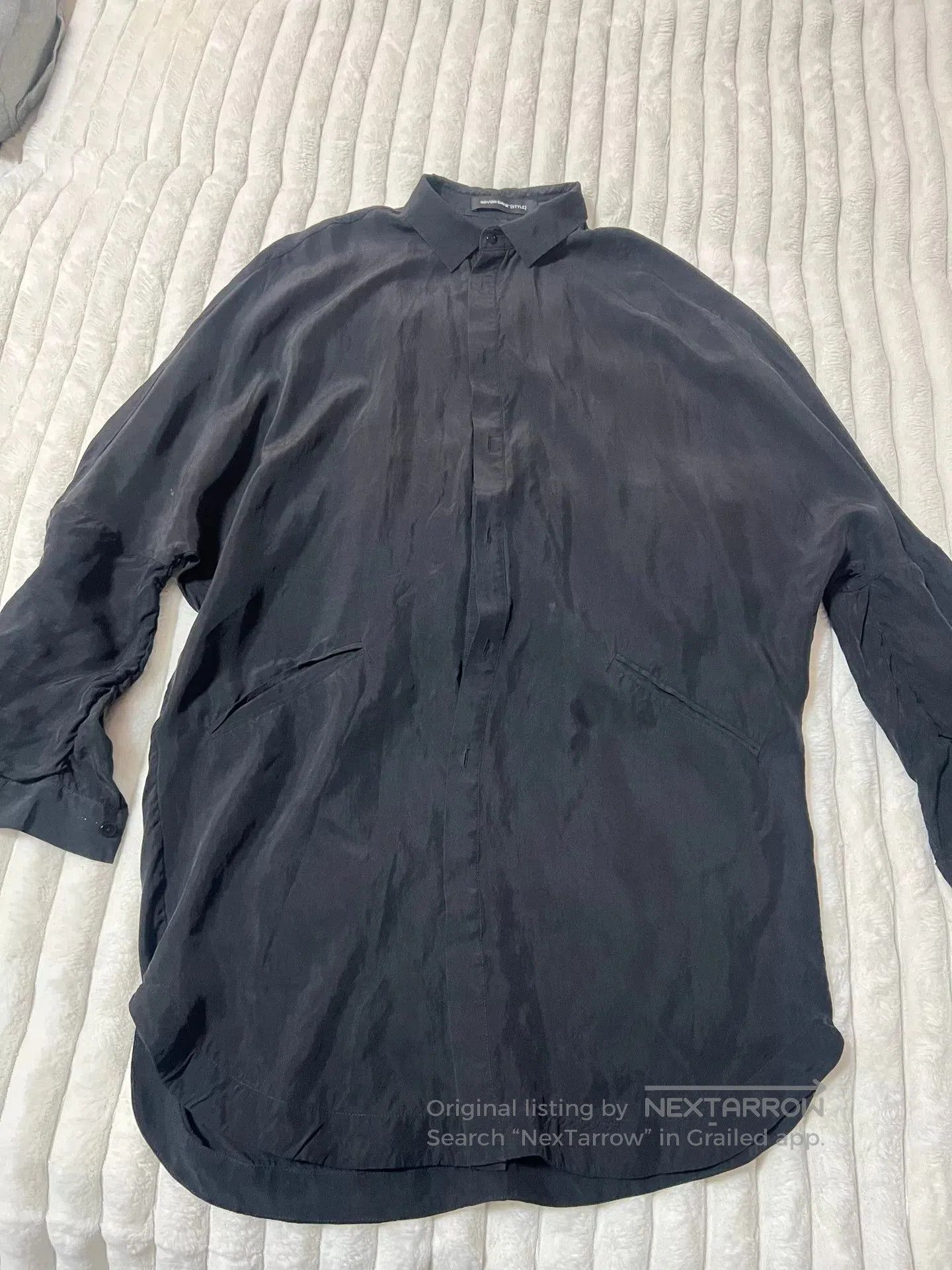 Japanese Brand Seven Days Designer Blouse in Black. Size M / US 6-8 / IT 42-44 - 1 Thumbnail