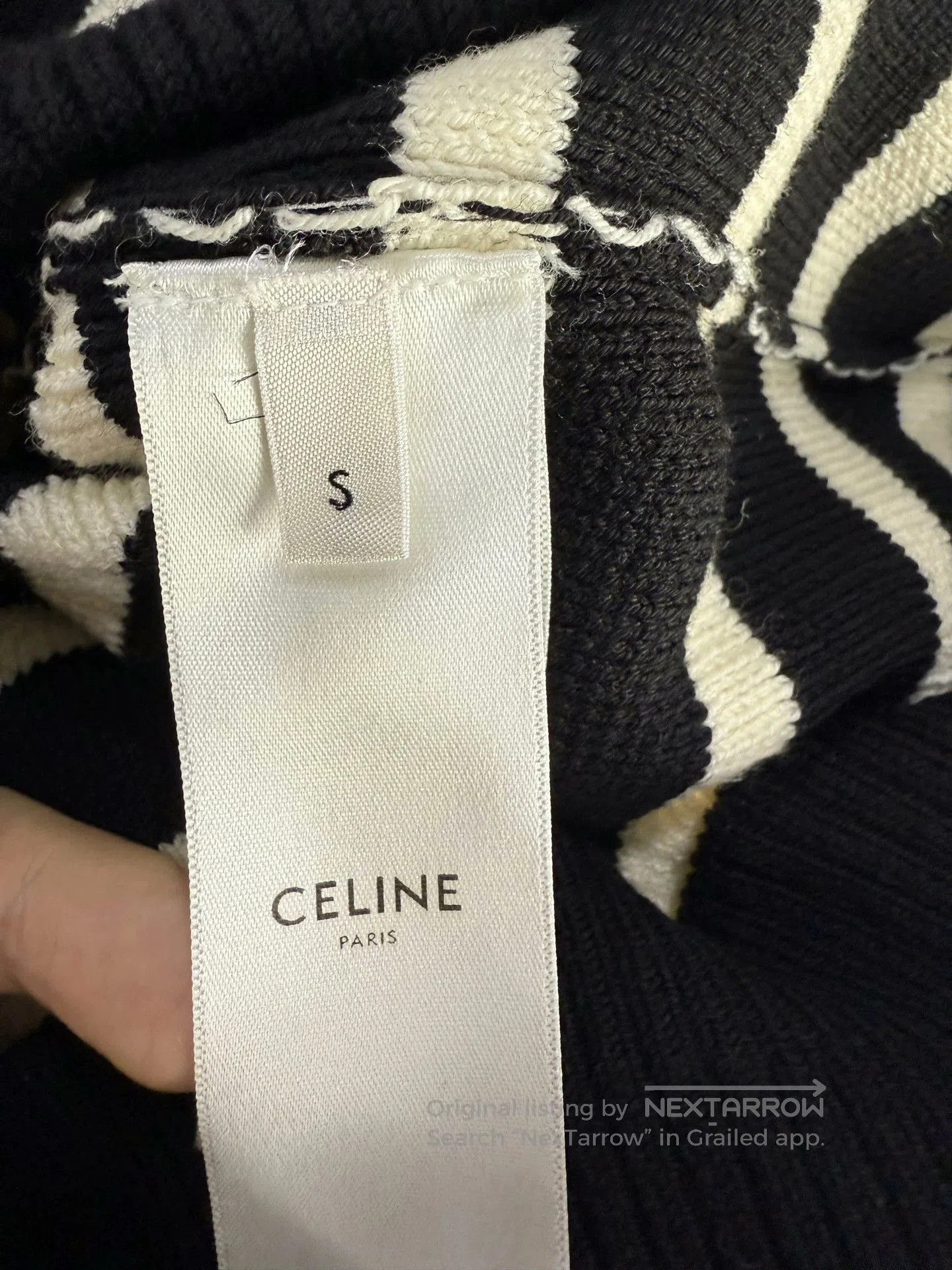 Celine Celine Black Striped Knit Long Sleeve. Size S / US 4 / IT 40 - 4 Thumbnail