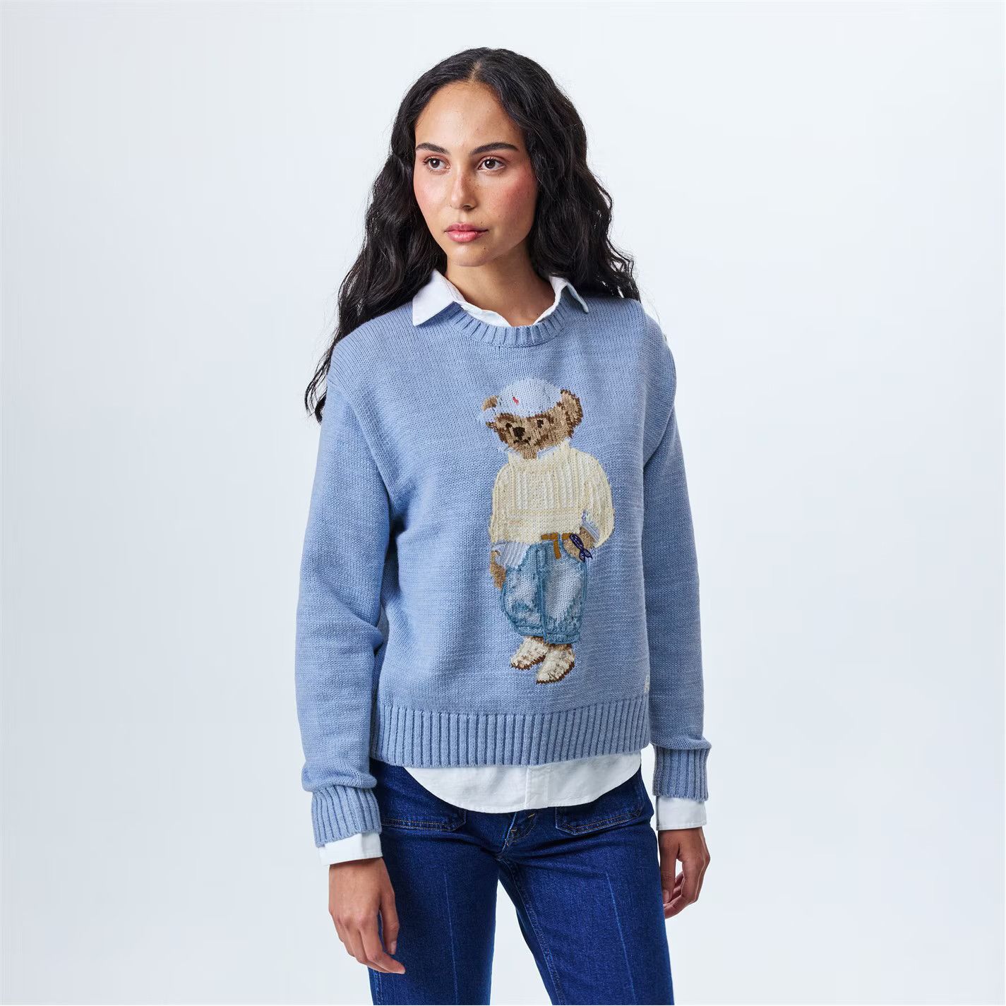 Polo Ralph Lauren o1g2r1mq0825 Bear Jumper in Blue Size S / US 4 / IT 40 - 3 Thumbnail