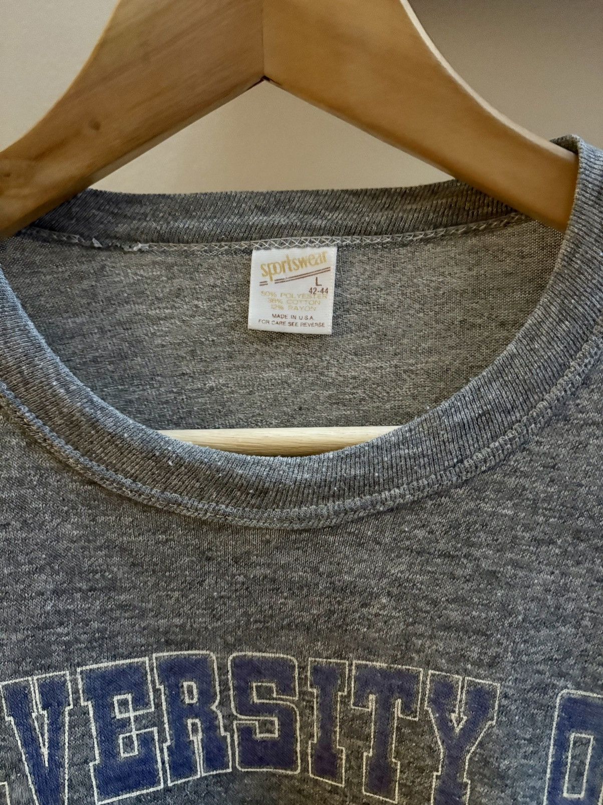 Vintage University of Scranton true VTG 70s National Champs shirt Size US L / EU 52-54 / 3 - 2 Thumbnail