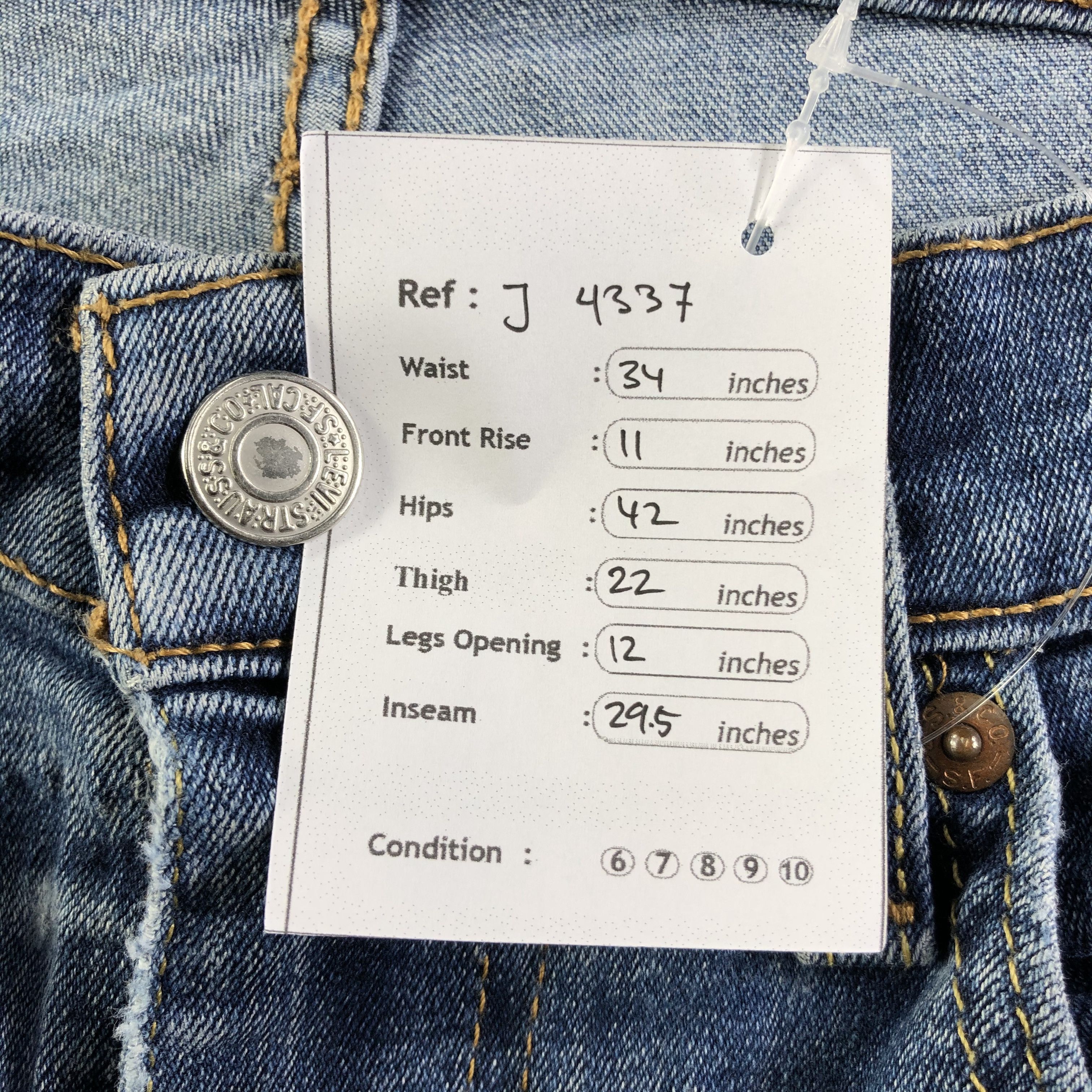 Levi's Vintage Blue Wash Levis 502 Jeans-J4337 Size US 34 / EU 50 - 12 Thumbnail