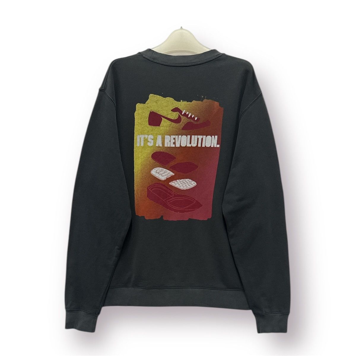 Nike 🔥 Nike Black Faded Distressed Sweatshirt - L Size US L / EU 52-54 / 3 - 11 Thumbnail