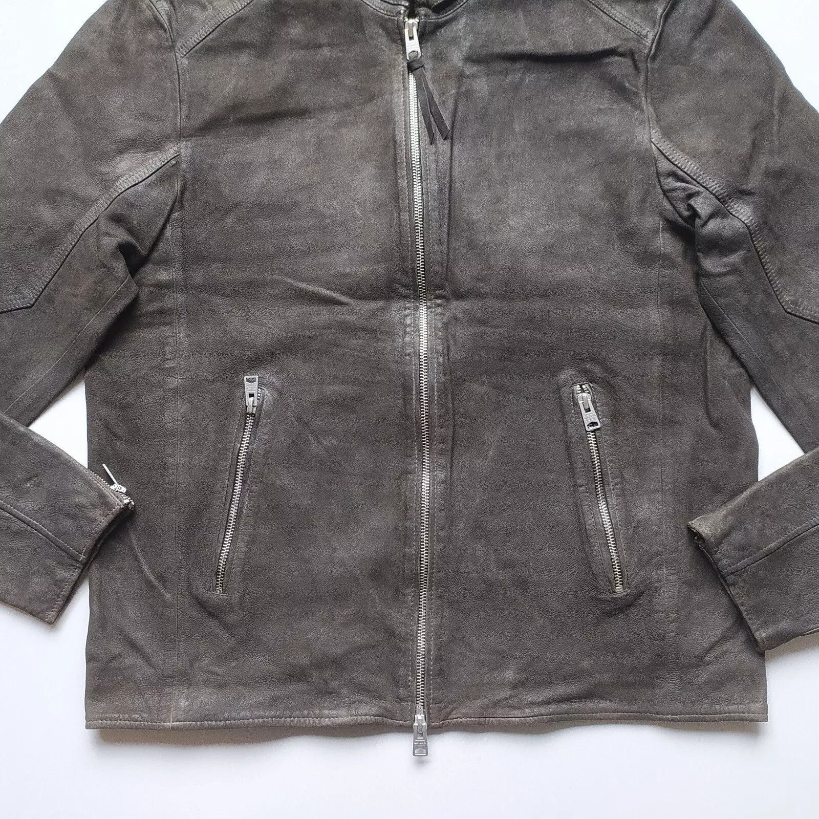 Allsaints ALLSAINTS Cora Suede Leather Jacket IFD 0729 Size US XL / EU 56 / 4 - 8 Thumbnail