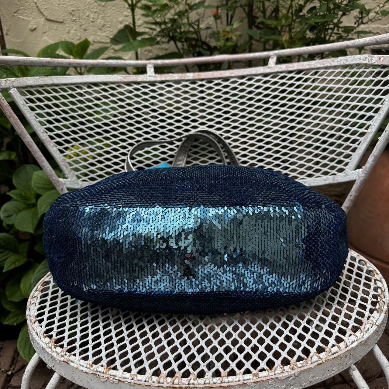 Coach Rare Blue & Silver Coach Poppy Sequin Bag Size ONE SIZE - 3 Thumbnail