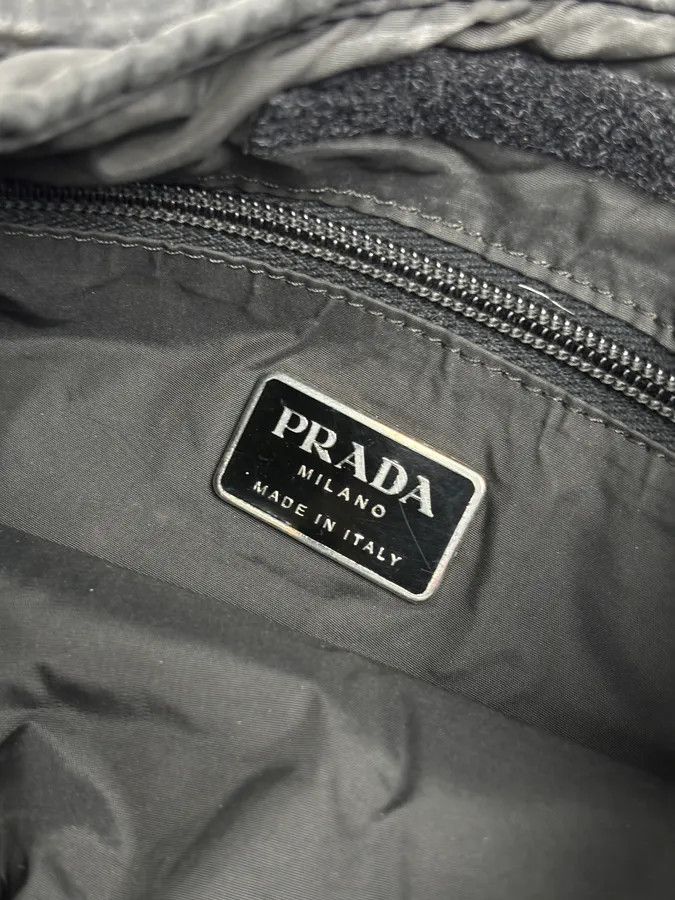 Prada AW1999 Prada Black Nylon Fur-Trimmed Shoulder Bag Size ONE SIZE - 12 Thumbnail
