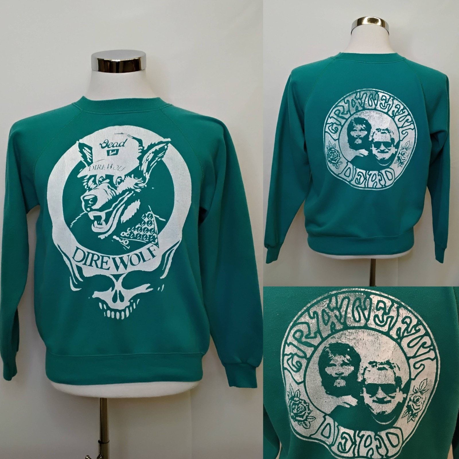 Hanes Grateful Dead Sweatshirt Men's L Green 90s USA Reverse Weave Size US L / EU 52-54 / 3 - 1 Thumbnail