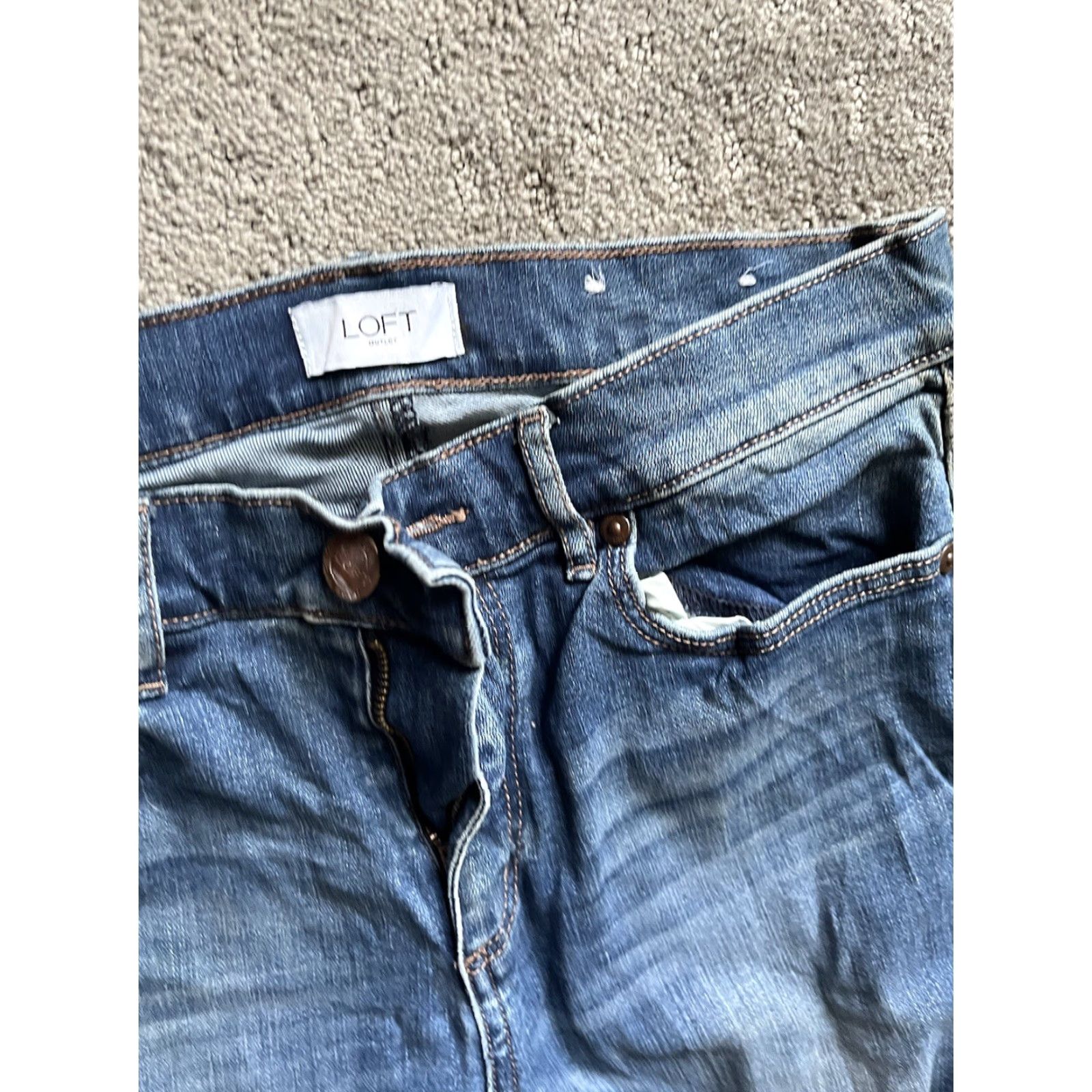 Loft Loft Outlet Women’s blue Denim Modern Skinny Stretch Crop Jeans Sz 6 Size 28" / US 6 / IT 42 - 5 Thumbnail