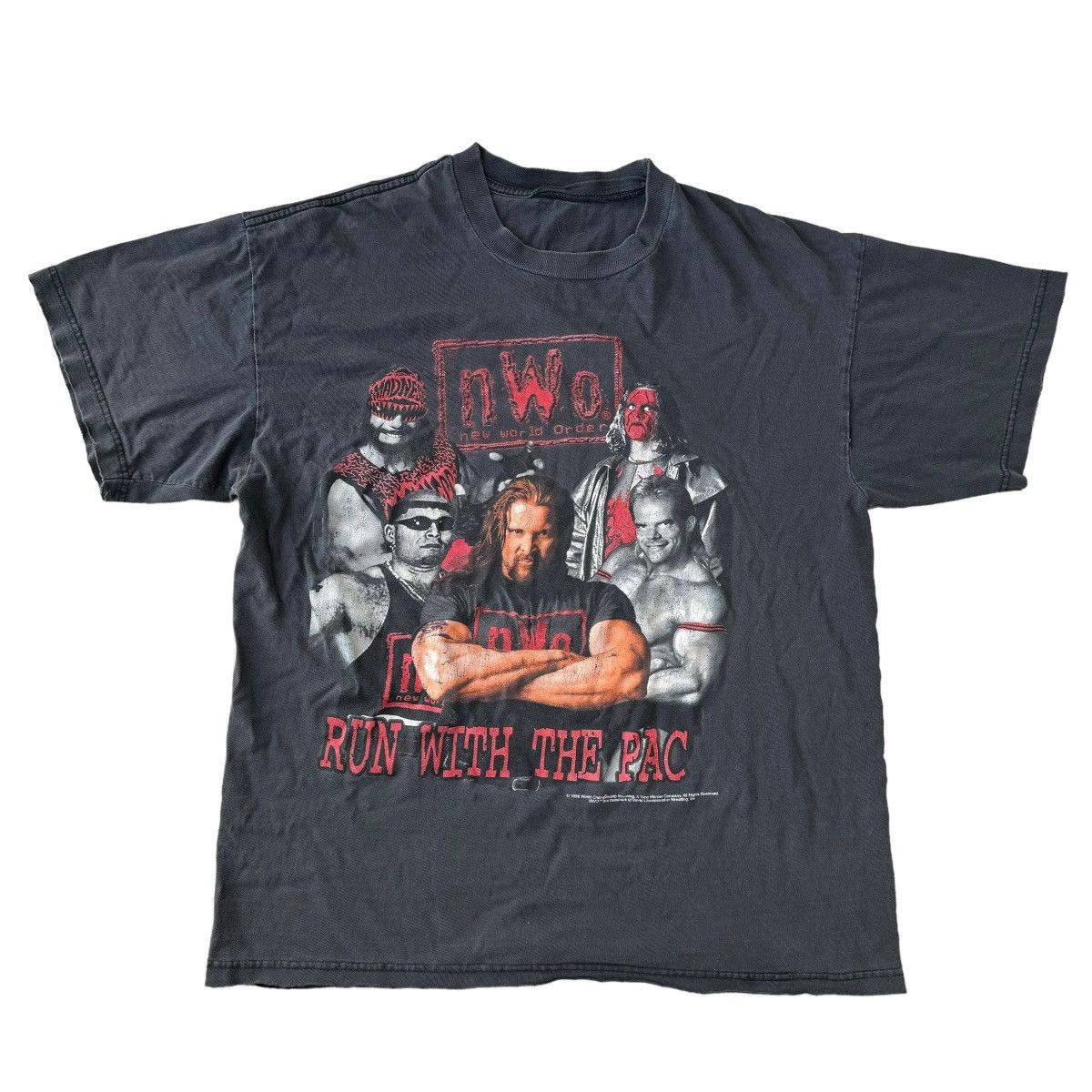 Vintage × WWE 1998 nWo New World Order Run With The Pac 90s Tee Shirt WWE Size US M / EU 48-50 / 2 - 1 Thumbnail