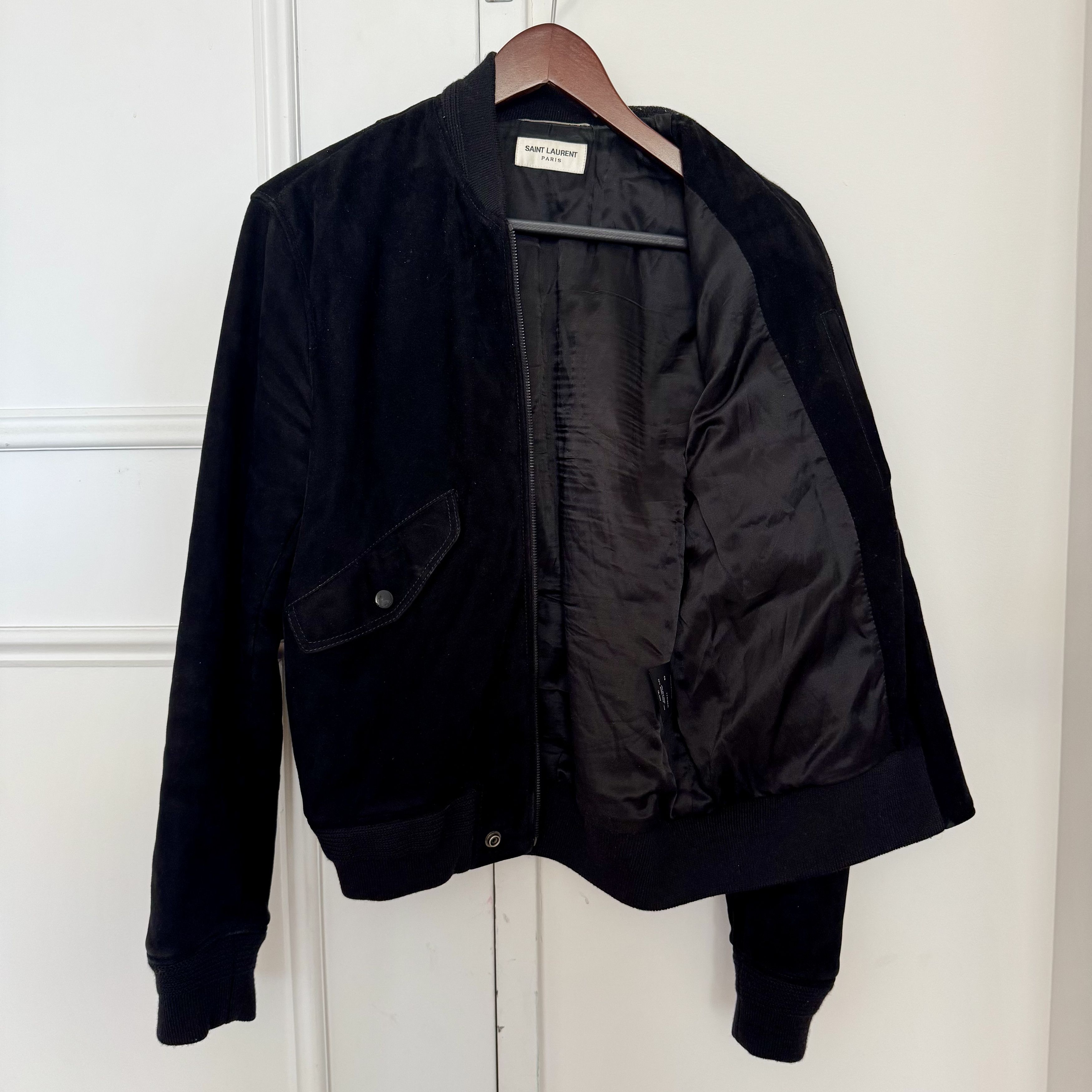 Saint Laurent Paris Suede MA-1 Bomber Jacket Size US M / EU 48-50 / 2 - 3 Thumbnail