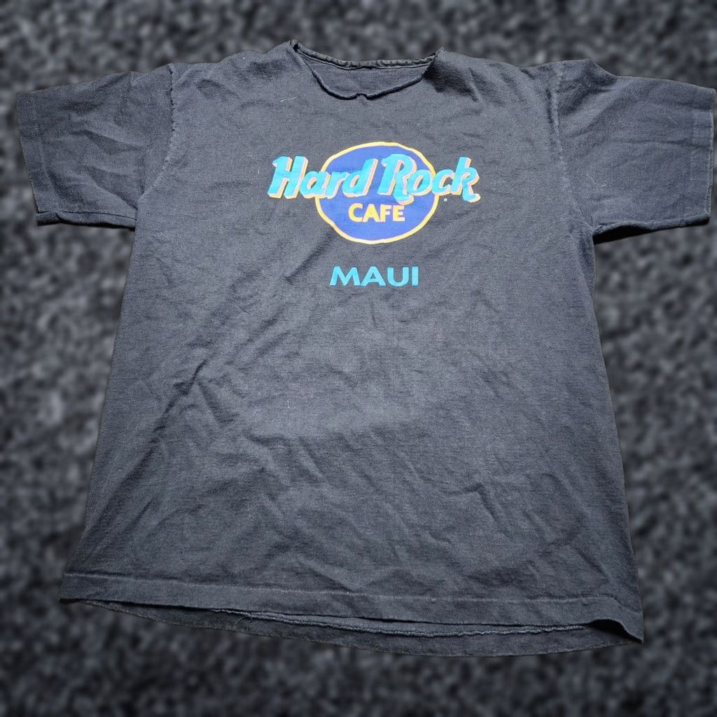 Hard Rock Cafe VINTAGE Hard Rock Cafe Shirt T-Shirt Men M Short Sleeve Solid Black USA Maui Rock 80s Mens Size US M / EU 48-50 / 2 - 1 Thumbnail