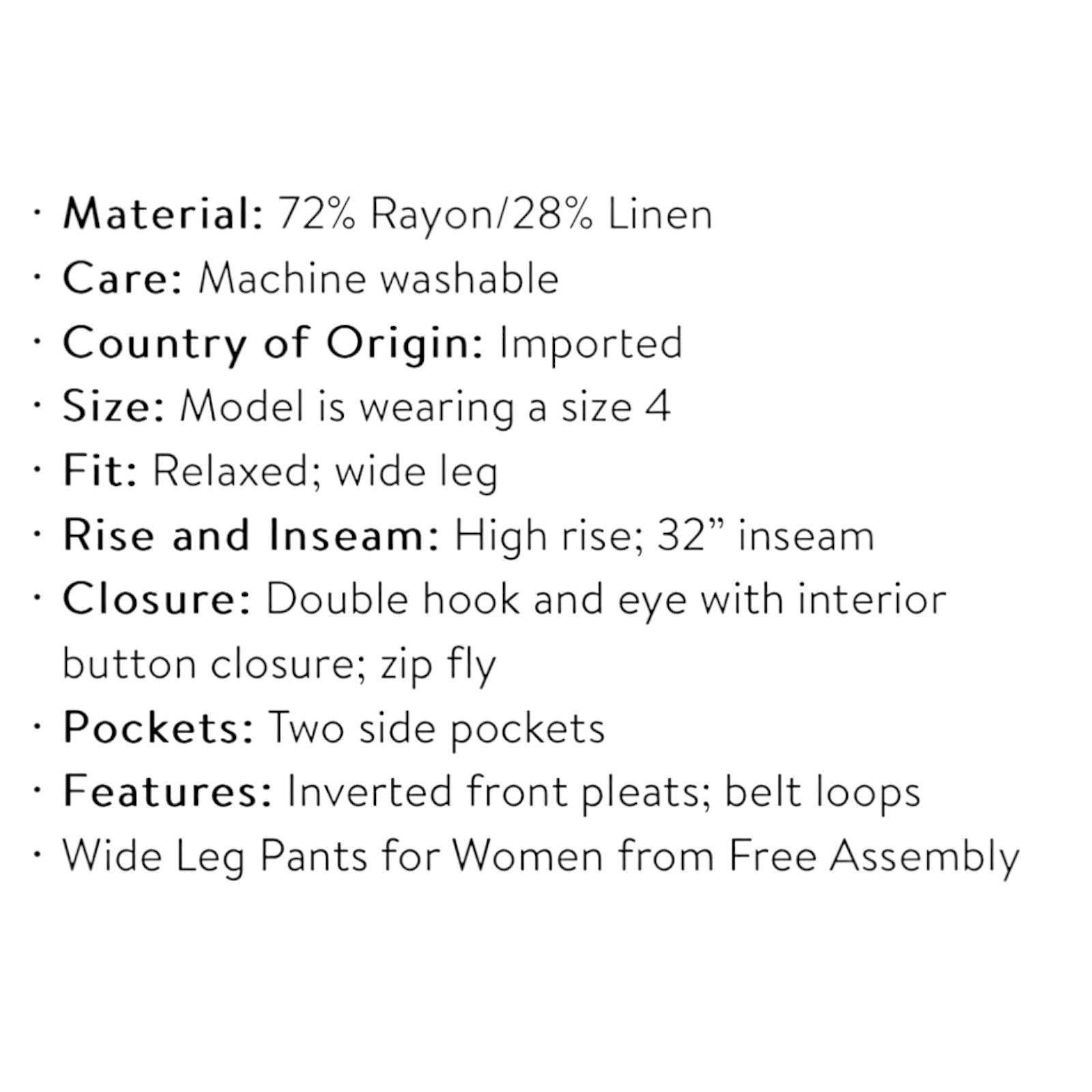 Other Free Assembly - Women's High-Rise Wide-Leg Pleated Pants - W Size 25" / US 0 / IT 36 - 10 Thumbnail