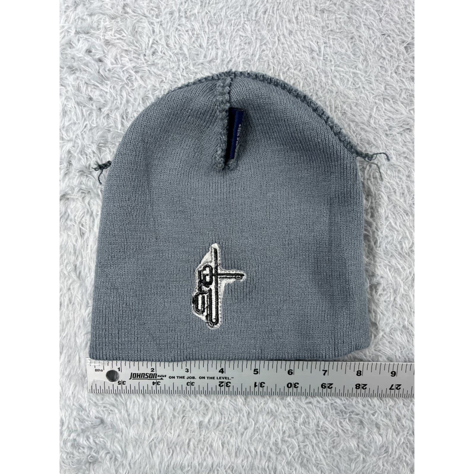 Vintage Utah Valley University Innovation Academy Beanie Toque Adult Gray Knit Acrylic Size ONE SIZE - 6 Thumbnail