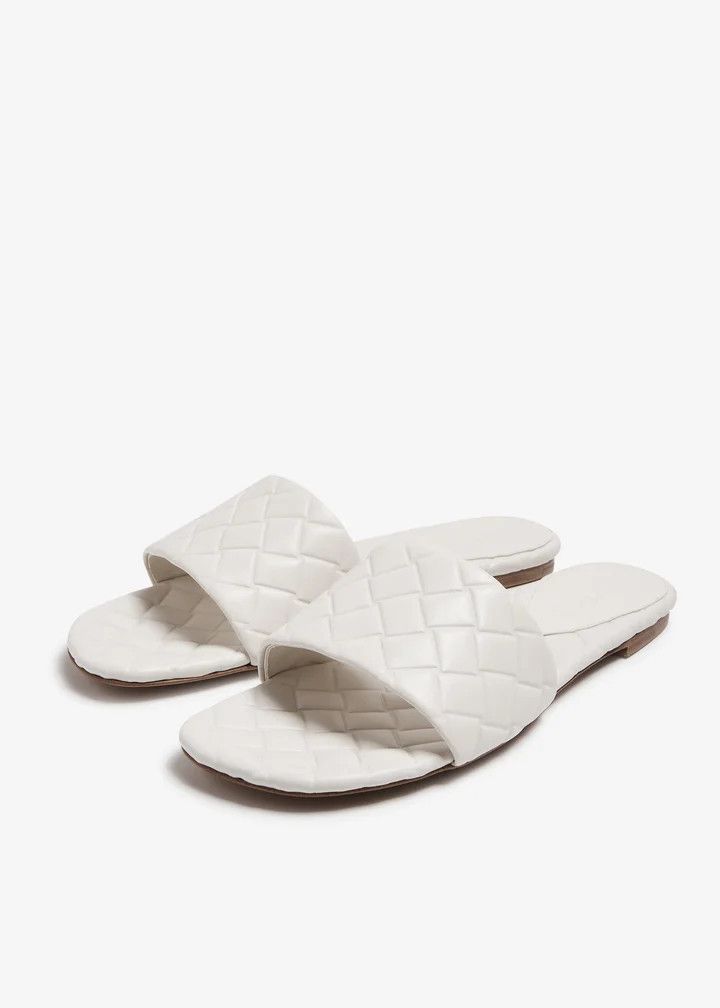Bottega Veneta o1n1vont1225 Amy Flat Mule in White Size US 10 / IT 40 - 4 Thumbnail
