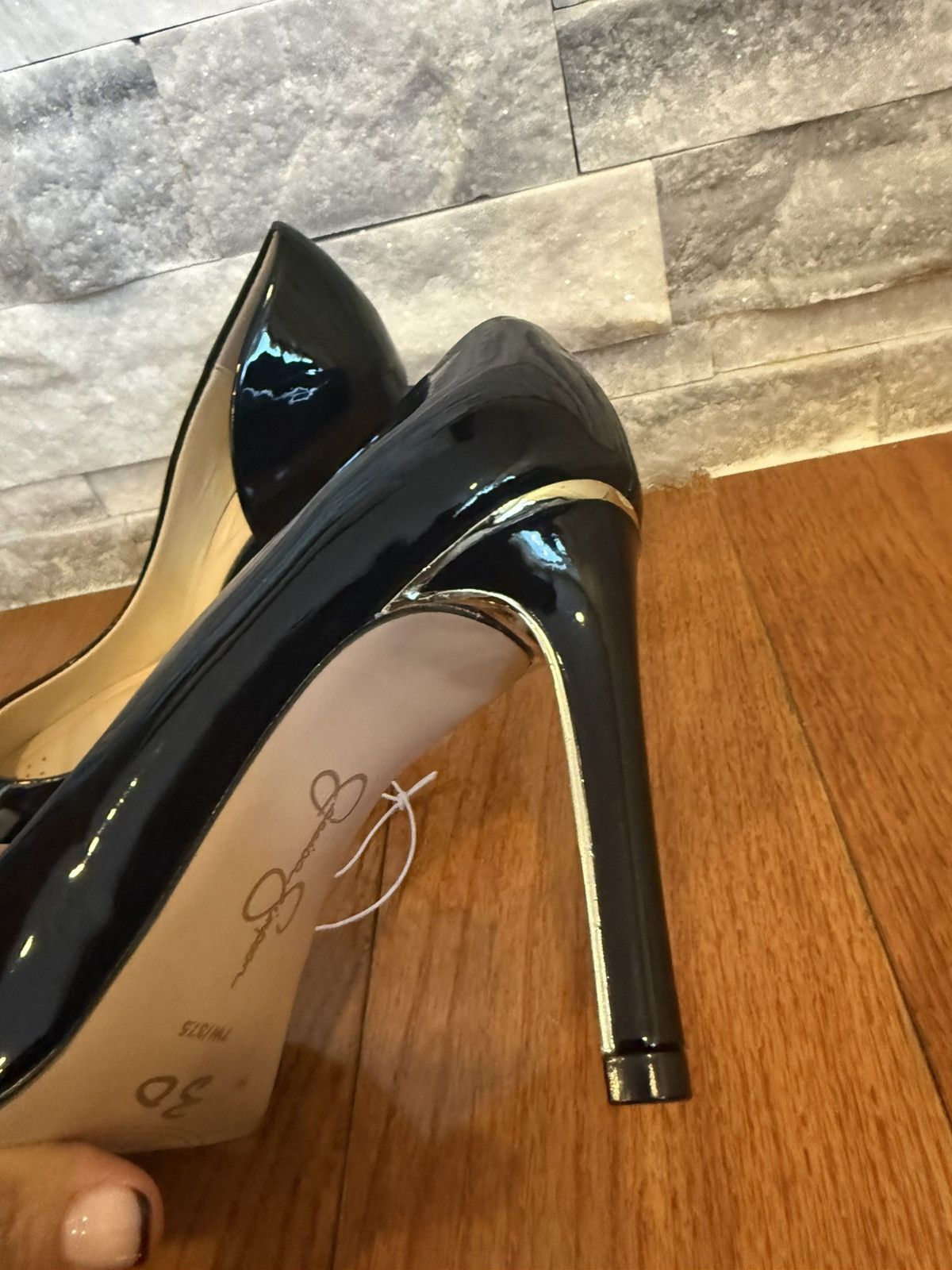 Jessica Simpson Jessica Simpson Glossy Black Heels Size US 6 / IT 36 - 6 Thumbnail