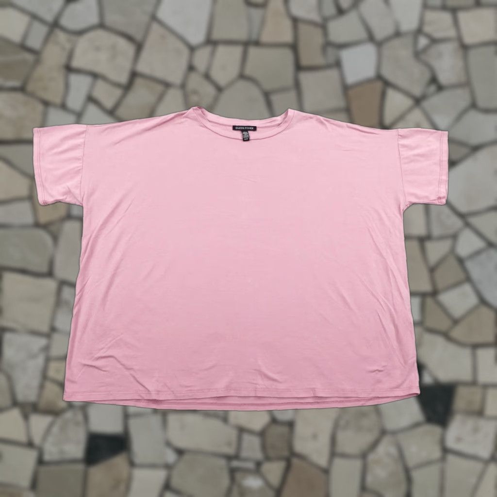 Eileen Fisher Eileen Fisher Shirt Womens XS Pink Oversized Boxy Loose Top Soft Knit Popover Size XS / US 0-2 / IT 36-38 - 1 Thumbnail
