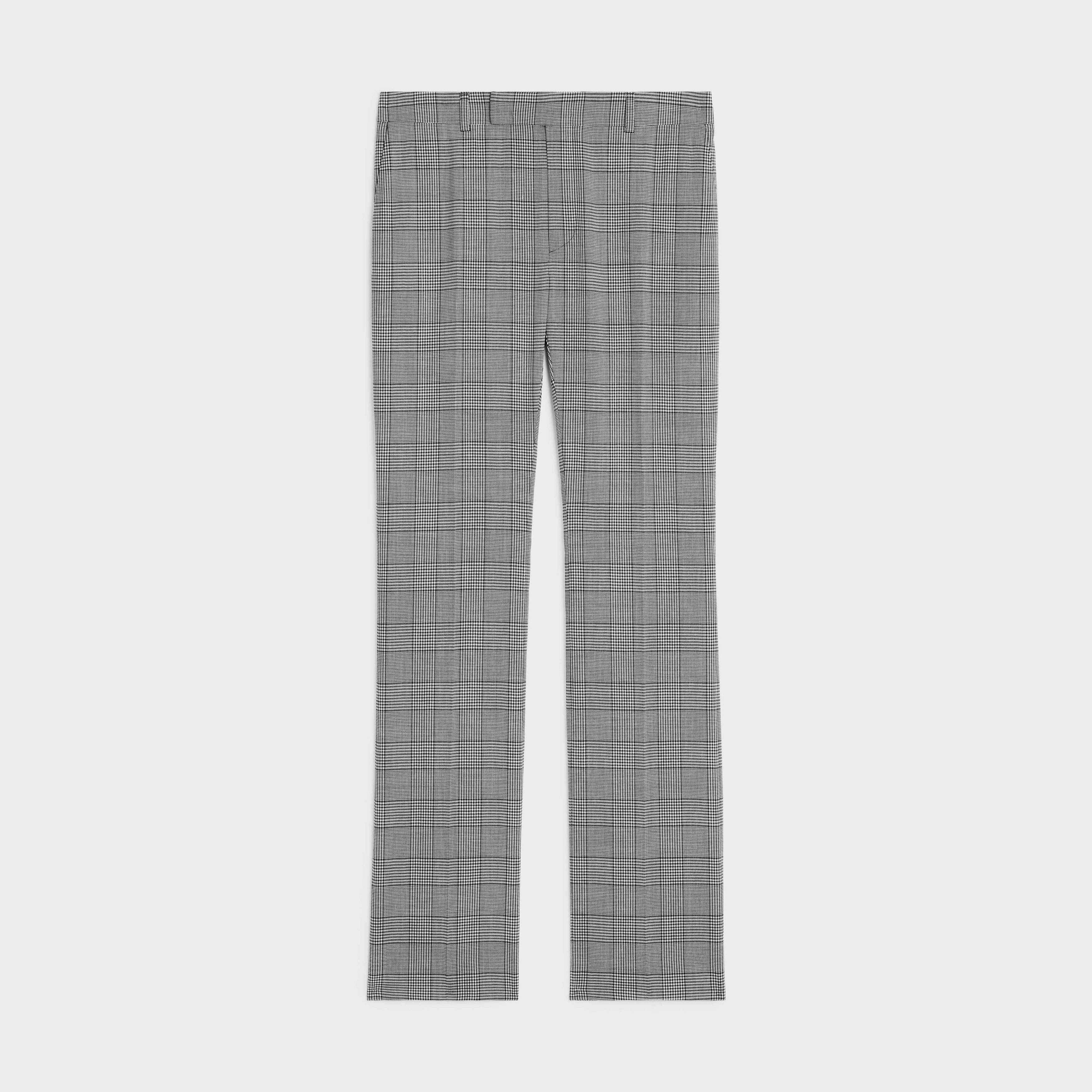 Celine o1bcso1str0925 2P032709T Flared Checked Pant in Craie/Noir Size US 36 / EU 52 - 1 Thumbnail