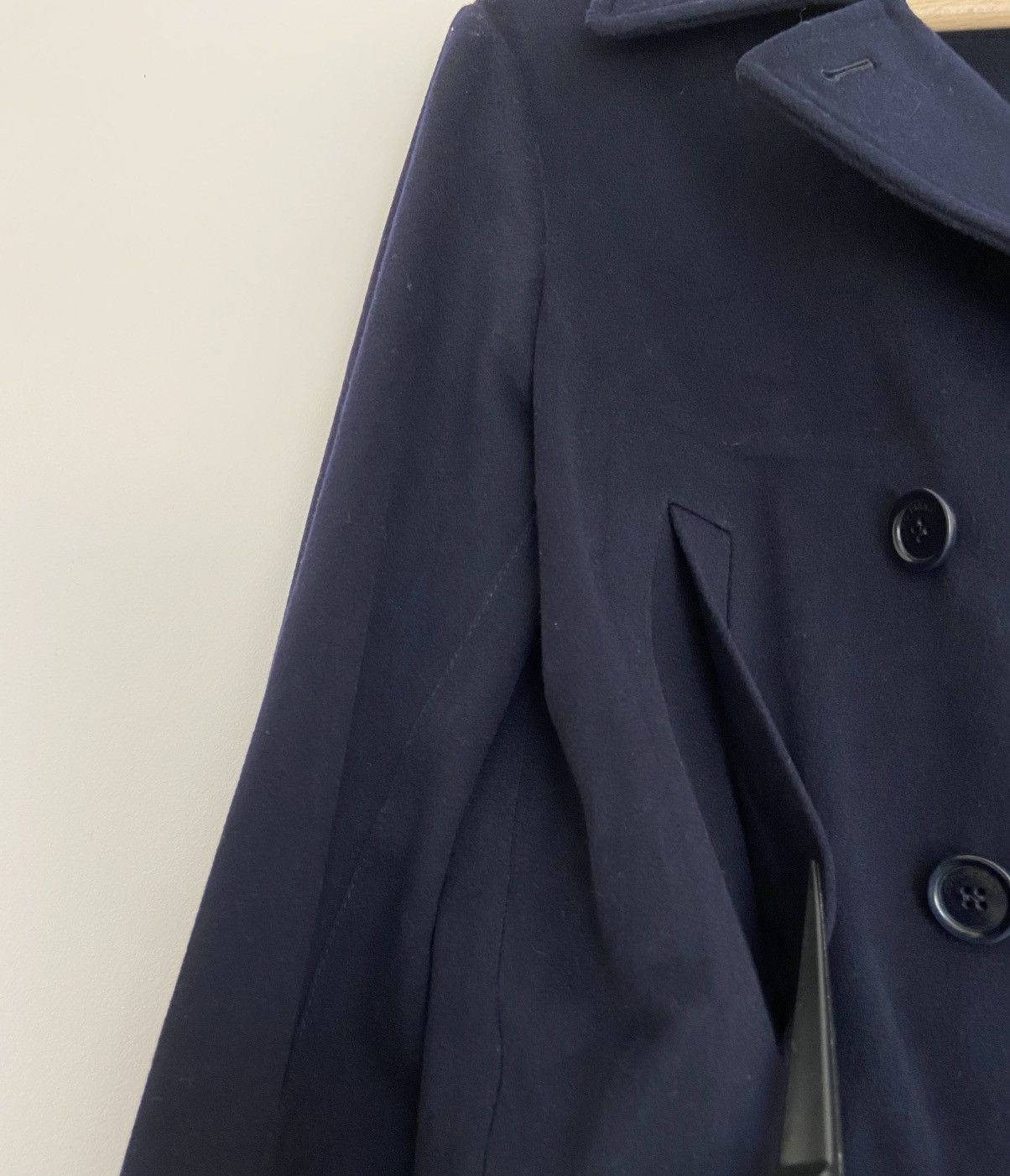 Loro Piana Loro Piana Double Breasted Felt Coat Dark Blue Size S / US 4 / IT 40 - 5 Thumbnail