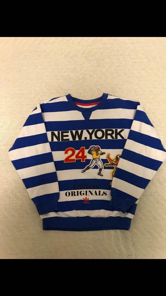 Adidas WOMENS VINTAGE ADIDAS ORIGINAL ARCHIVE STRIPED SWEATER! Size S / US 4 / IT 40 - 1 Thumbnail