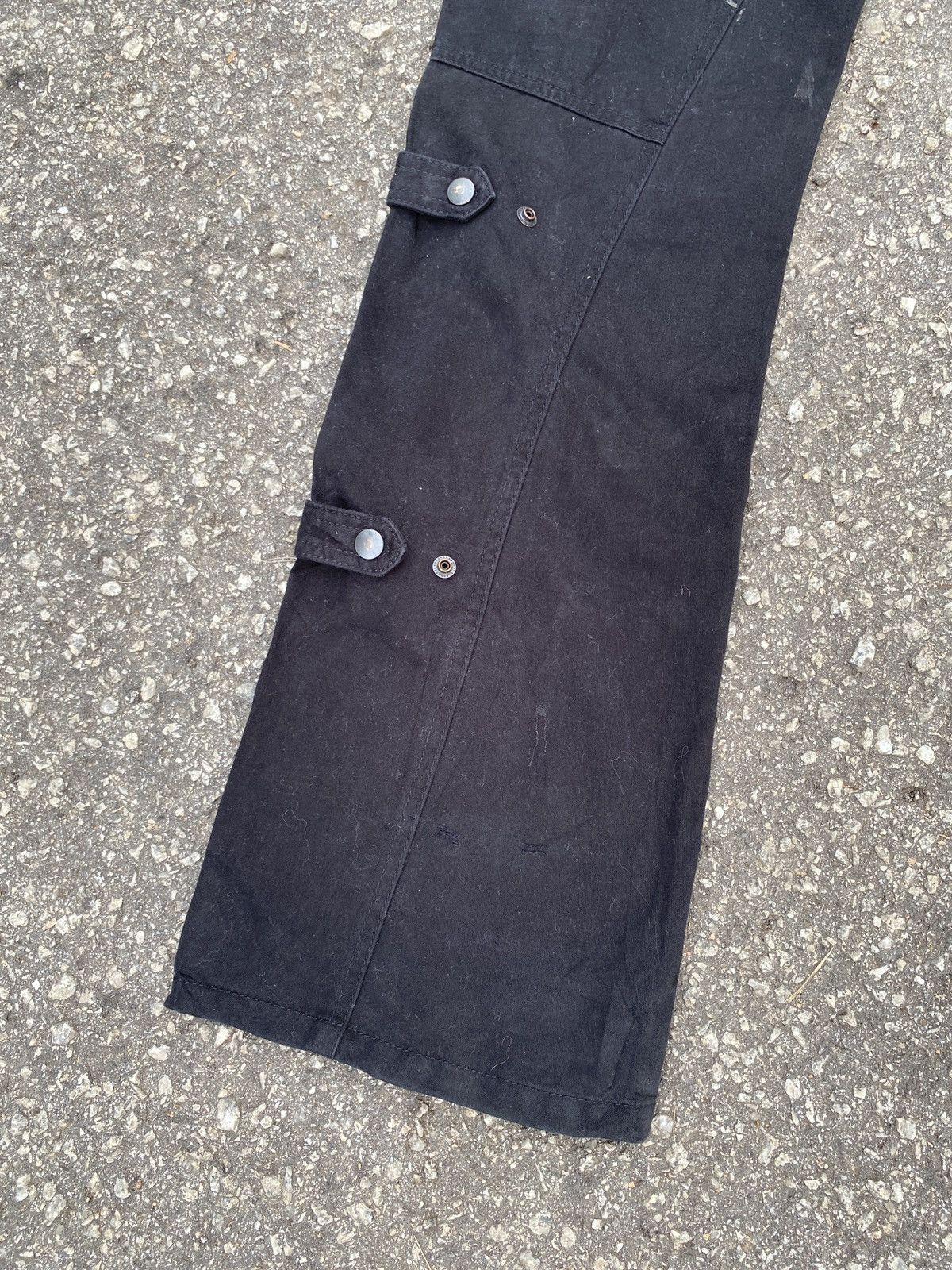 Issey Miyake × Japanese Brand × Tete Homme 2000s Tete Homme Bondage Double Waist Cargo Flare Pant Size US 32 / EU 48 - 9 Thumbnail