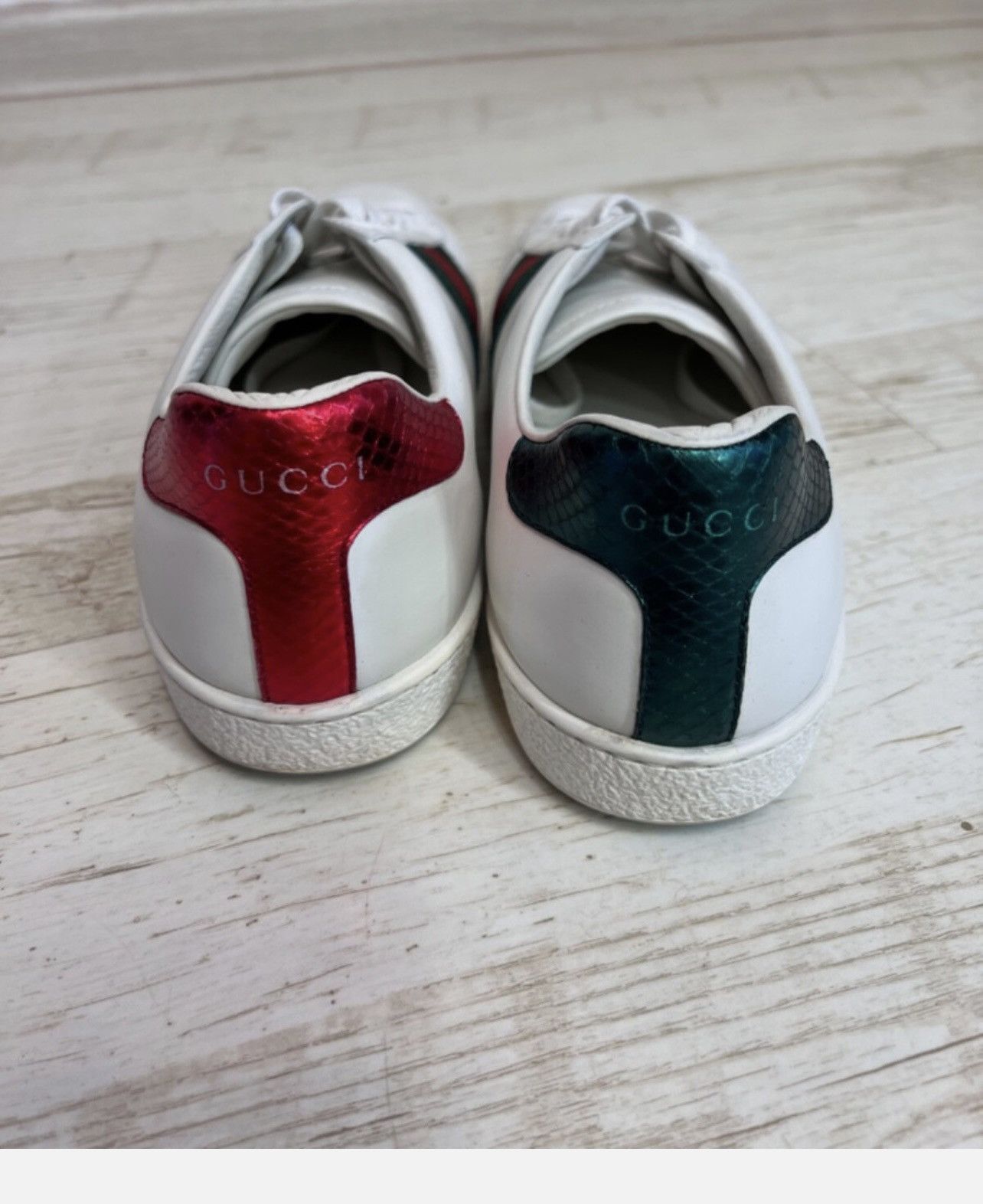Gucci Gucci Ace Leather Sneakers Bee Embroidery Size 7.5 Designer Size US 8 / EU 41 - 6 Thumbnail