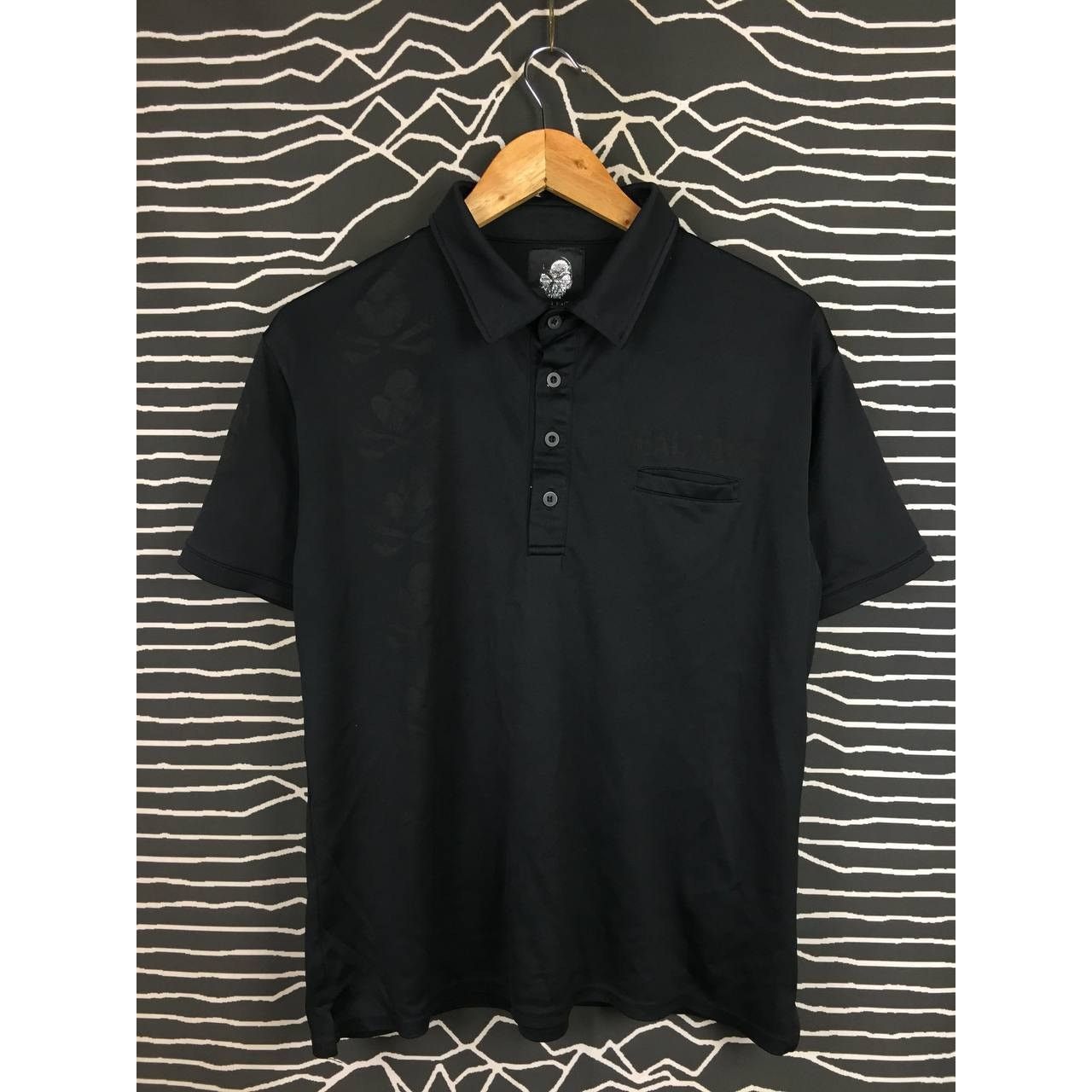 Vintage Real Face Mono Skulls Graphic Streetwear Polo Tee Size US M / EU 48-50 / 2 - 1 Thumbnail