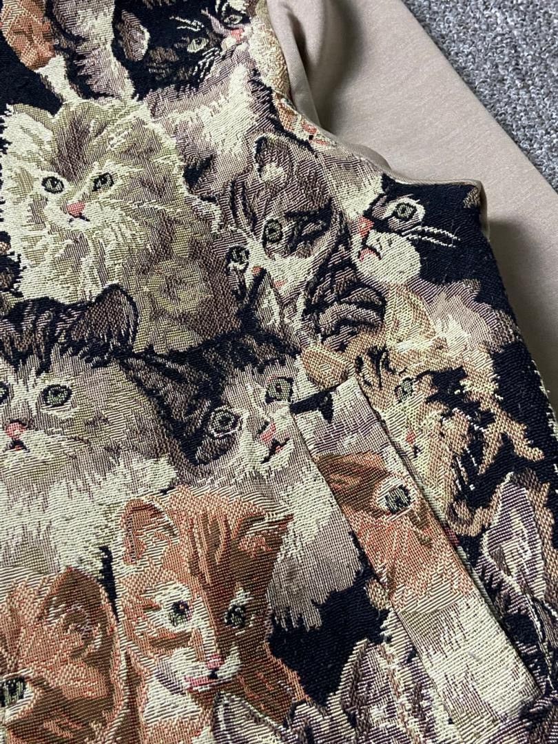 Japanese Brand Silent Worth Cat Pattern Blouson Jacket (201) Size XS / US 0-2 / IT 36-38 - 4 Thumbnail