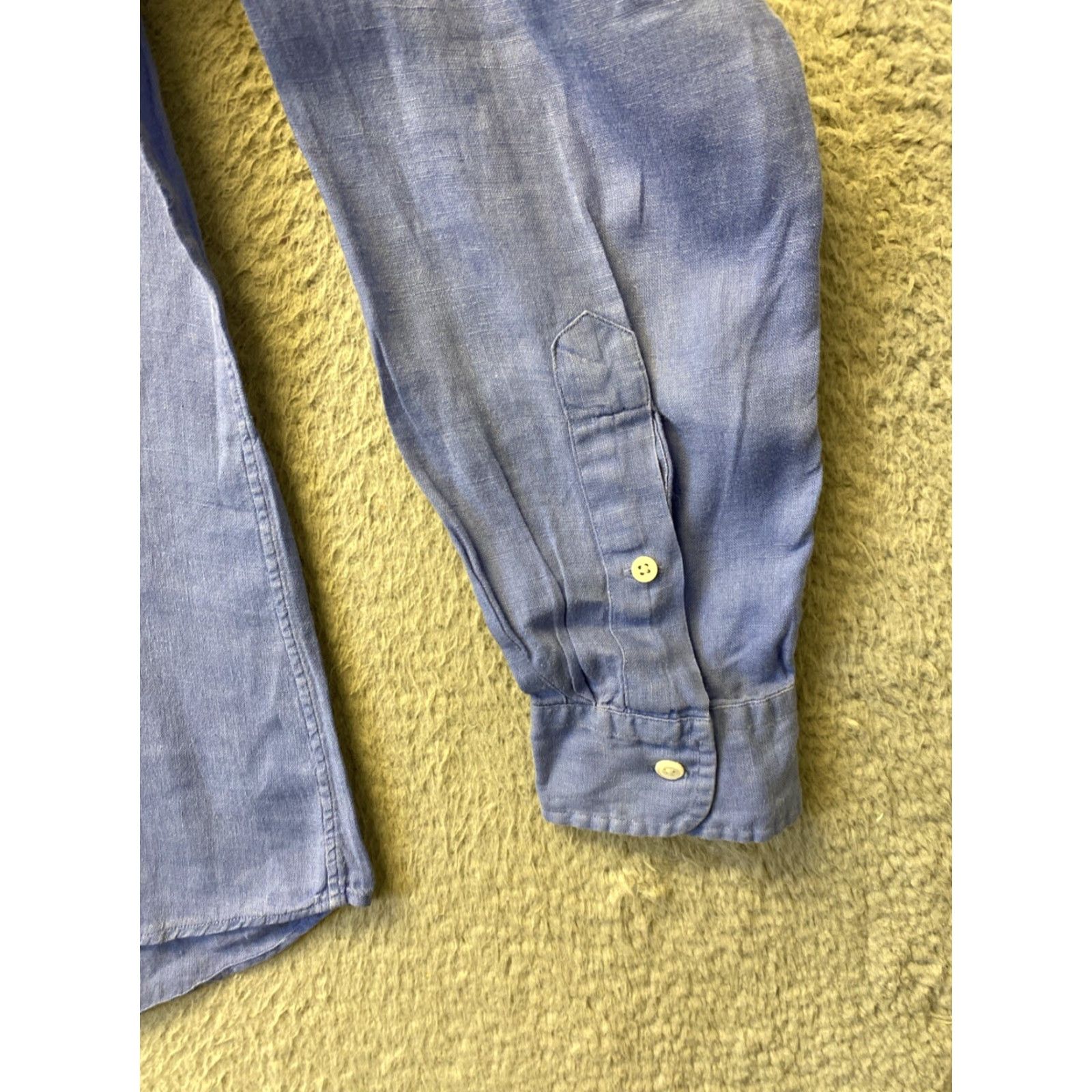 Polo Ralph Lauren Vintage Polo Ralph Lauren Men’s Classic Fit Linen Long Sleeve Shirt Blue Size XL Size US XL / EU 56 / 4 - 3 Thumbnail