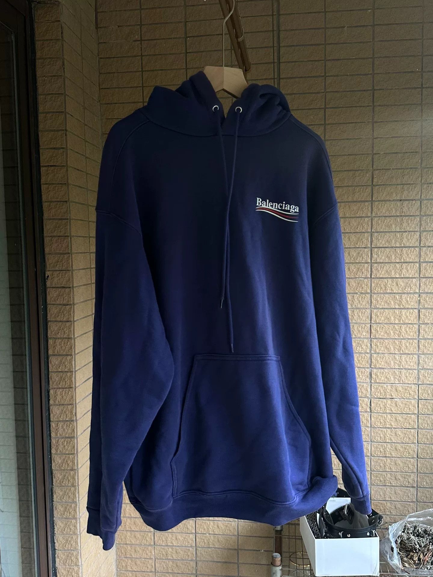 Balenciaga Balenciaga Coke Embroidery Blue Hoodie Size US S / EU 44-46 / 1 - 1 Thumbnail