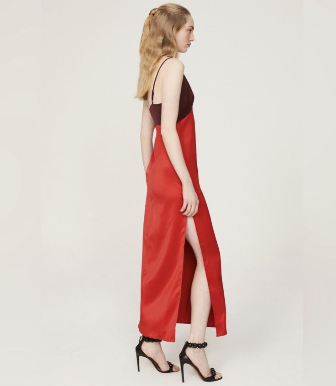 Other Marina Moscone Collective Two Tone Slip Maxi Dress Size XL / US 12-14 / IT 48-50 - 2 Thumbnail