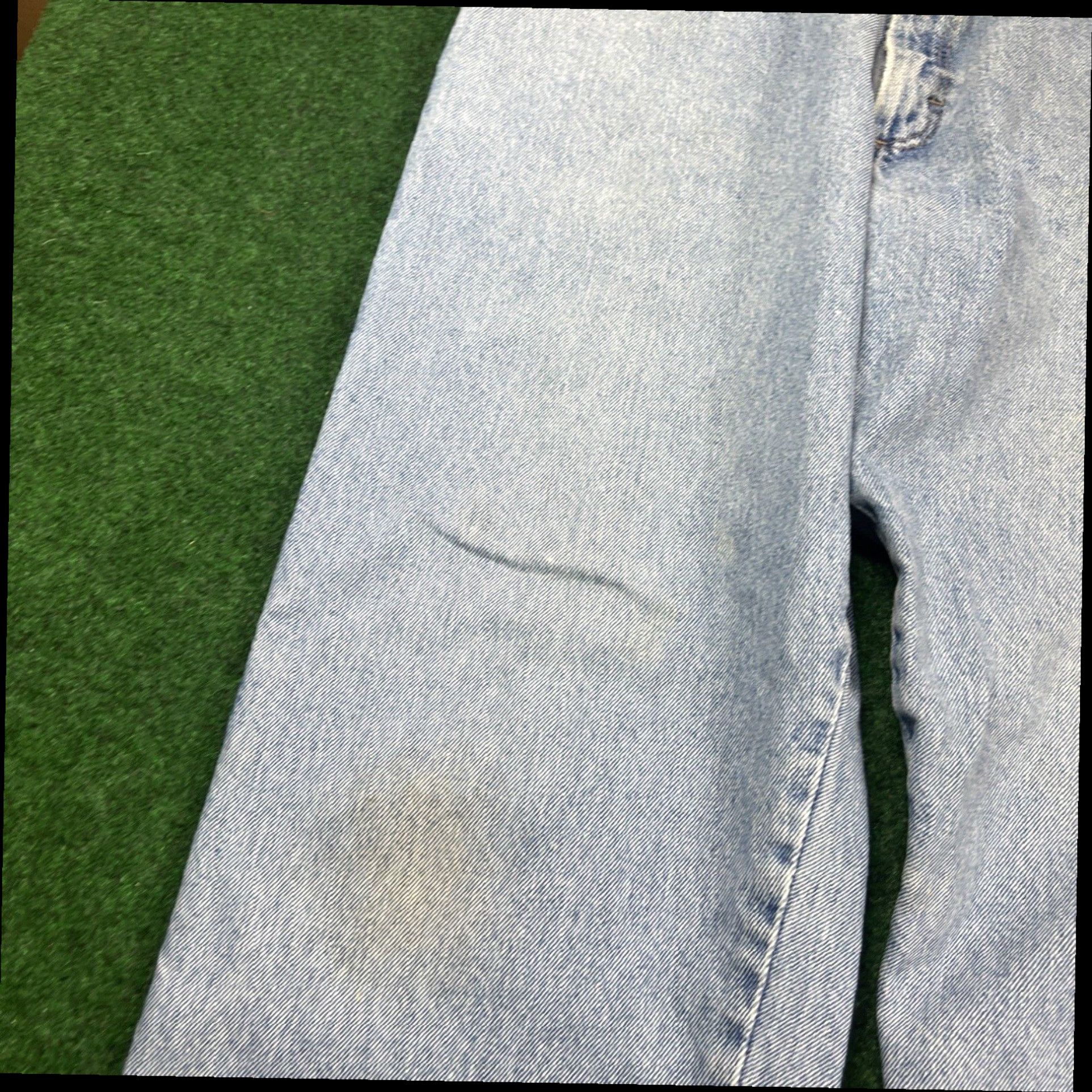 Wrangler Wrangler Men's Size 38x32 (36x30) Blue Relaxed Fit Straight Paint Work Jeans Size US 36 / EU 52 - 3 Thumbnail