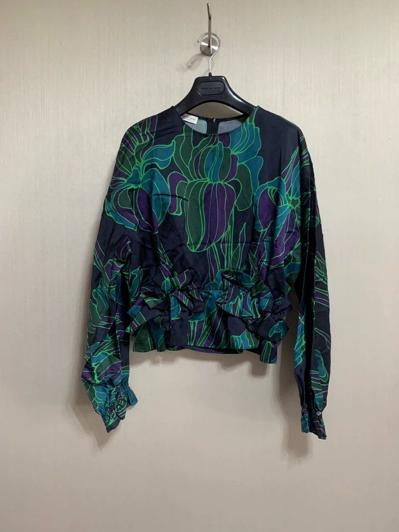 Dries Van Noten Dries Van Noten size:38 Dark green printed long-sleeved to Size M / US 6-8 / IT 42-44 - 2 Thumbnail