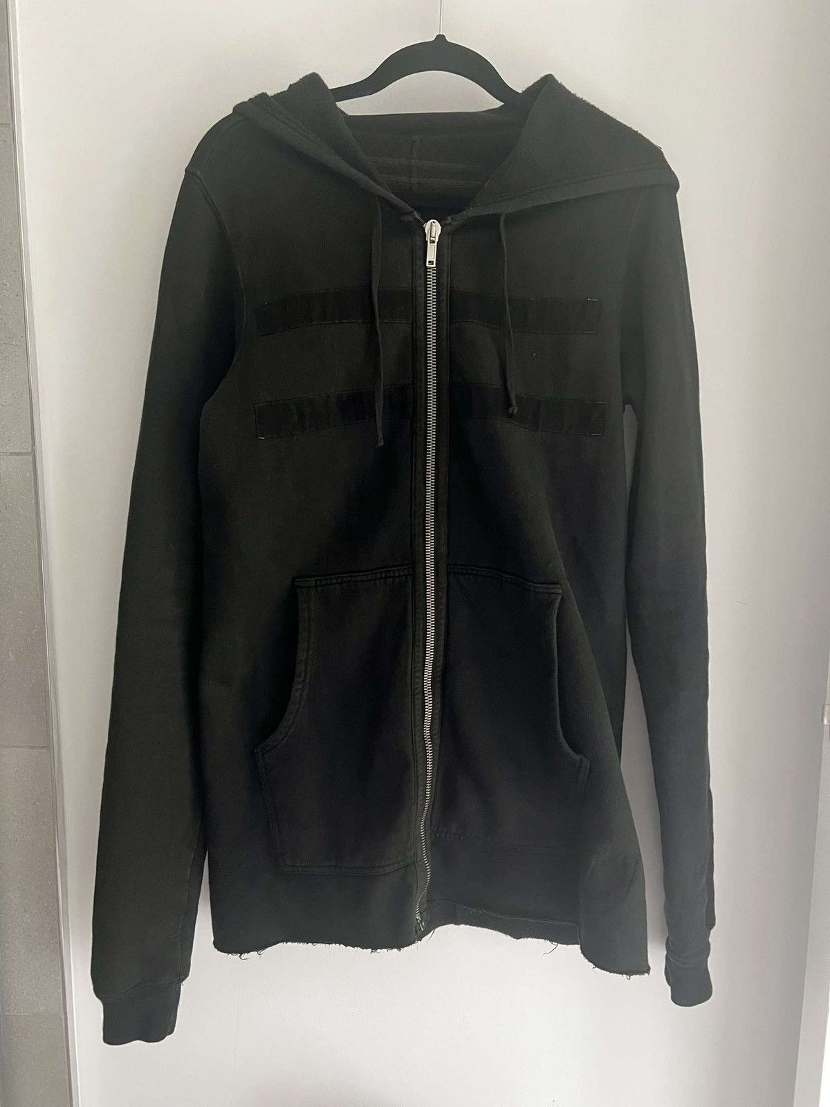 image of Fw07 Rick Owens Suicidal Tendencies Zip Hoodie in Black, Men's (Size Small)