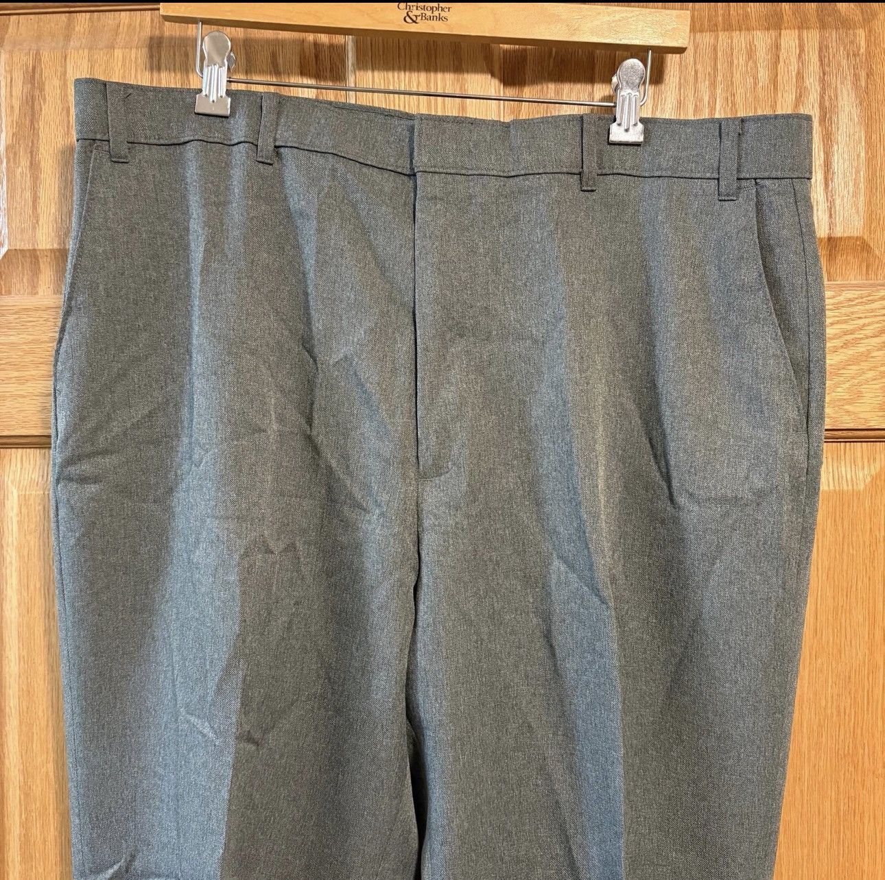 Levi's Vintage Clothing 70s Levis Action Dress Pants Mens 40x30 Gray Grey Polyester Size US 40 / EU 56 - 4 Thumbnail