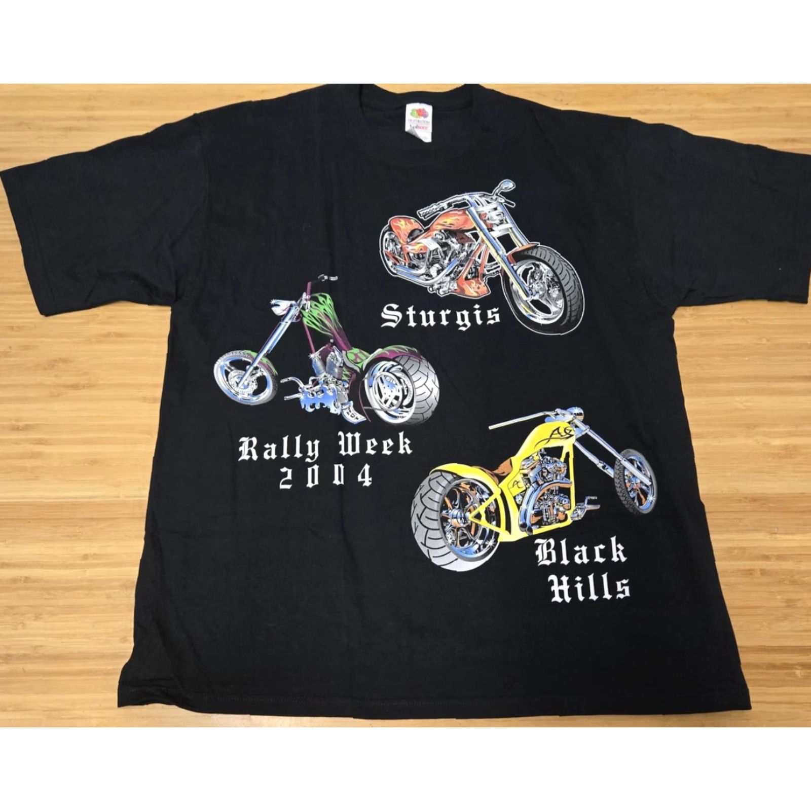 Fruit Of The Loom VINTAGE Sturgis Shirt Mens XL Black Rally Week 2004 Black Hills Biker 2000s Shirt Men XL Black Size US XL / EU 56 / 4 - 2 Thumbnail