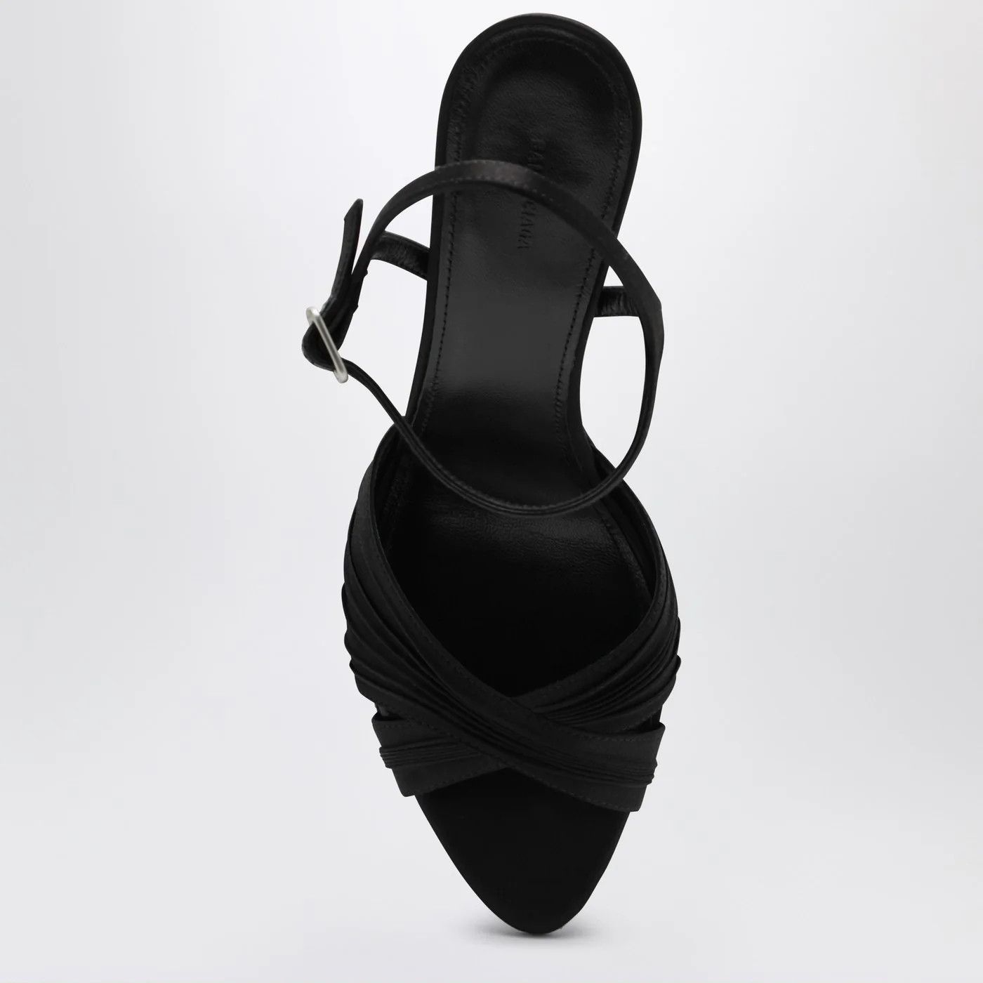 Balenciaga o1d2blof0426 Dynastie Satin Sandals in Black Size US 9 / IT 39 - 3 Thumbnail
