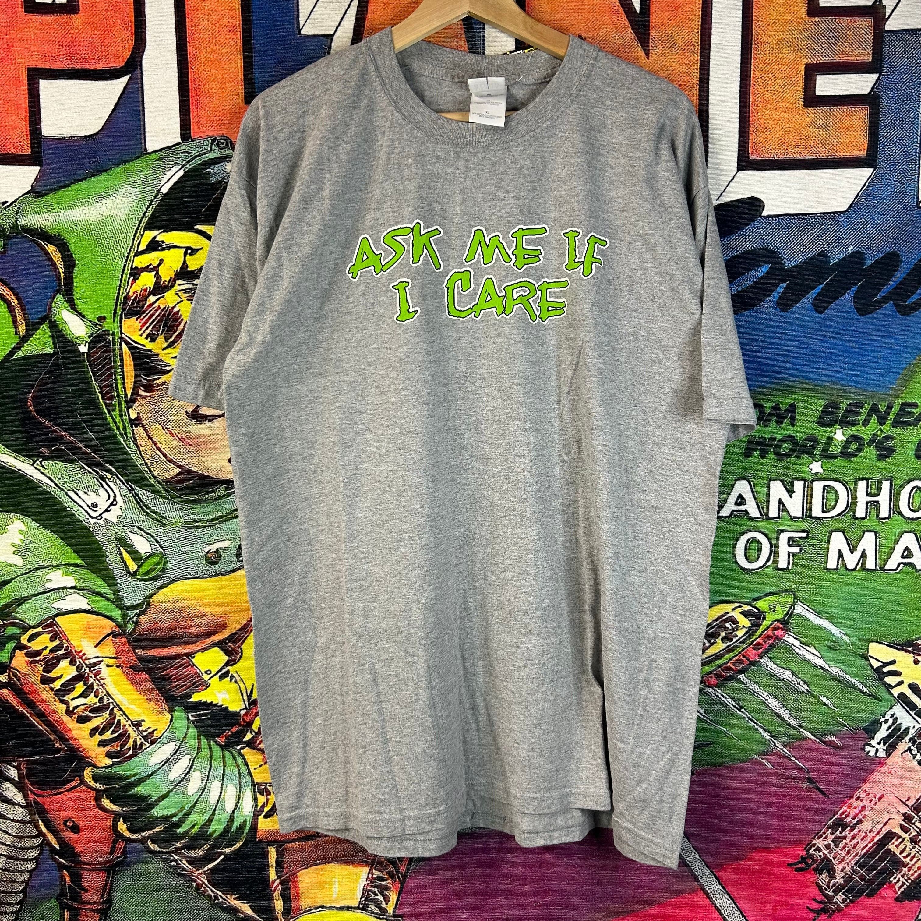 Vintage Y2K ‘Ask Me If I Care’ Tee Size XL Size US XL / EU 56 / 4 - 1 Thumbnail