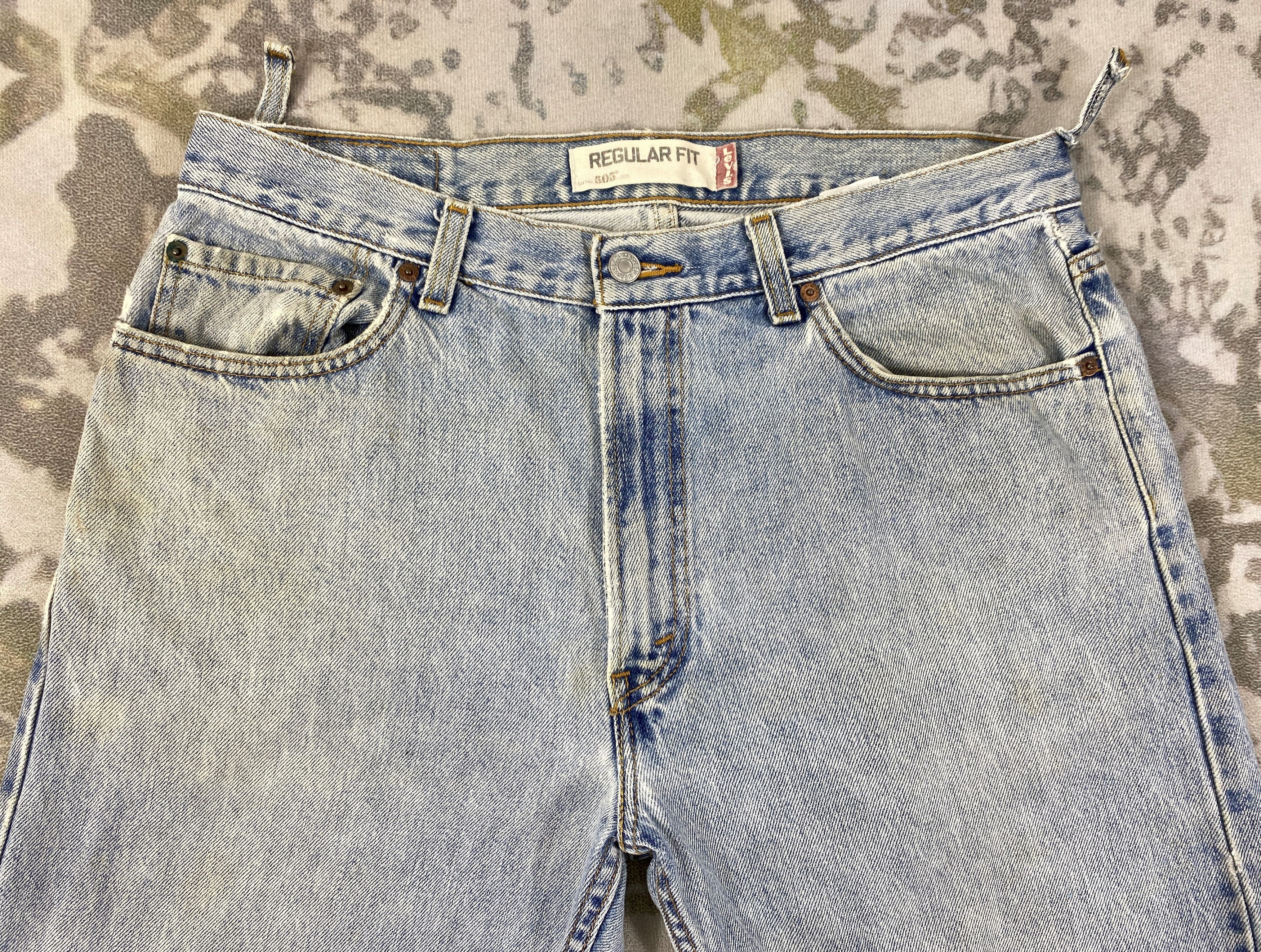 Levi's Light Wash Vintage Levi's 505 Regular Fit Denim 35x29 JN754 Size US 35 - 3 Thumbnail