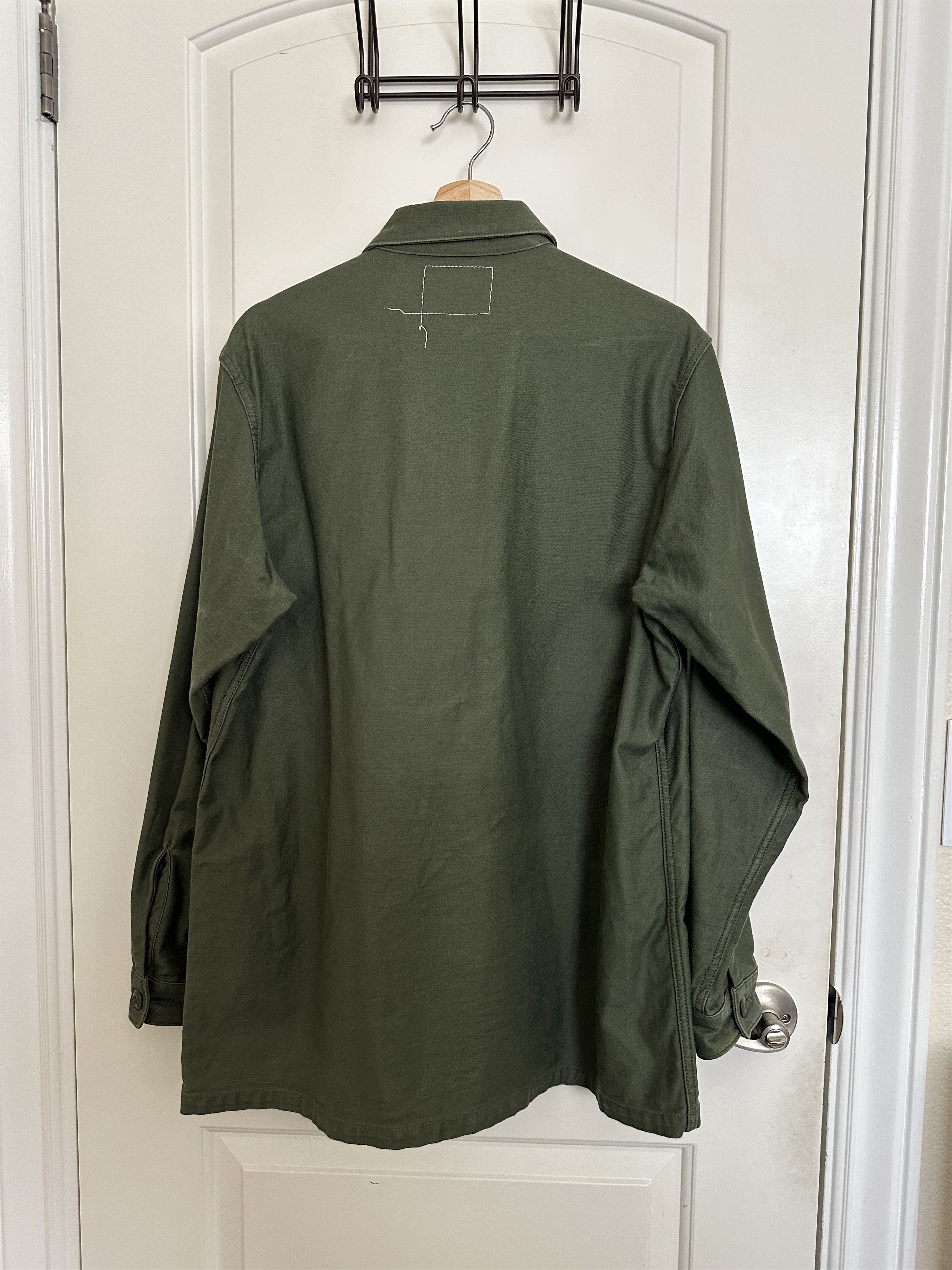 Wtaps Wtaps Cotton Satin Military Shirt. WMILL-LS 02. OLIVE DRAB Size US L / EU 52-54 / 3 - 3 Thumbnail