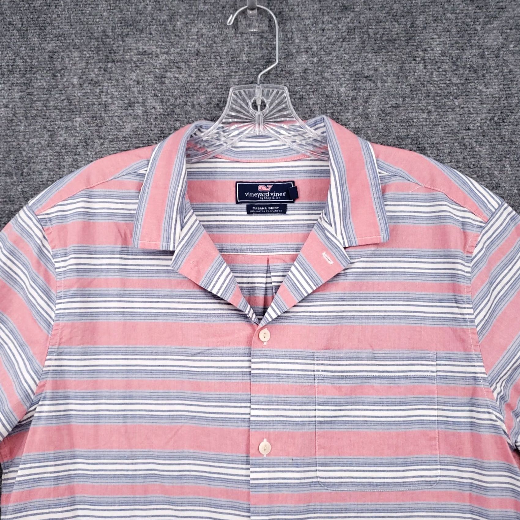 Vineyard Vines Vineyard Vines Button Up Shirt Men Medium Red Canaba Stripe Short Sleeve Stretch Size US M / EU 48-50 / 2 - 3 Thumbnail