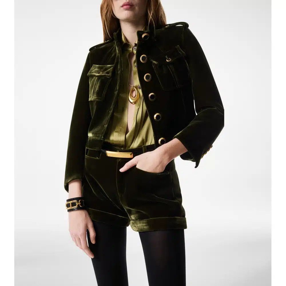 Tom Ford o1loc1c0625 JW078 Size: OS /Leather Cuff Bracelet Black/Gold Size ONE SIZE - 4 Thumbnail